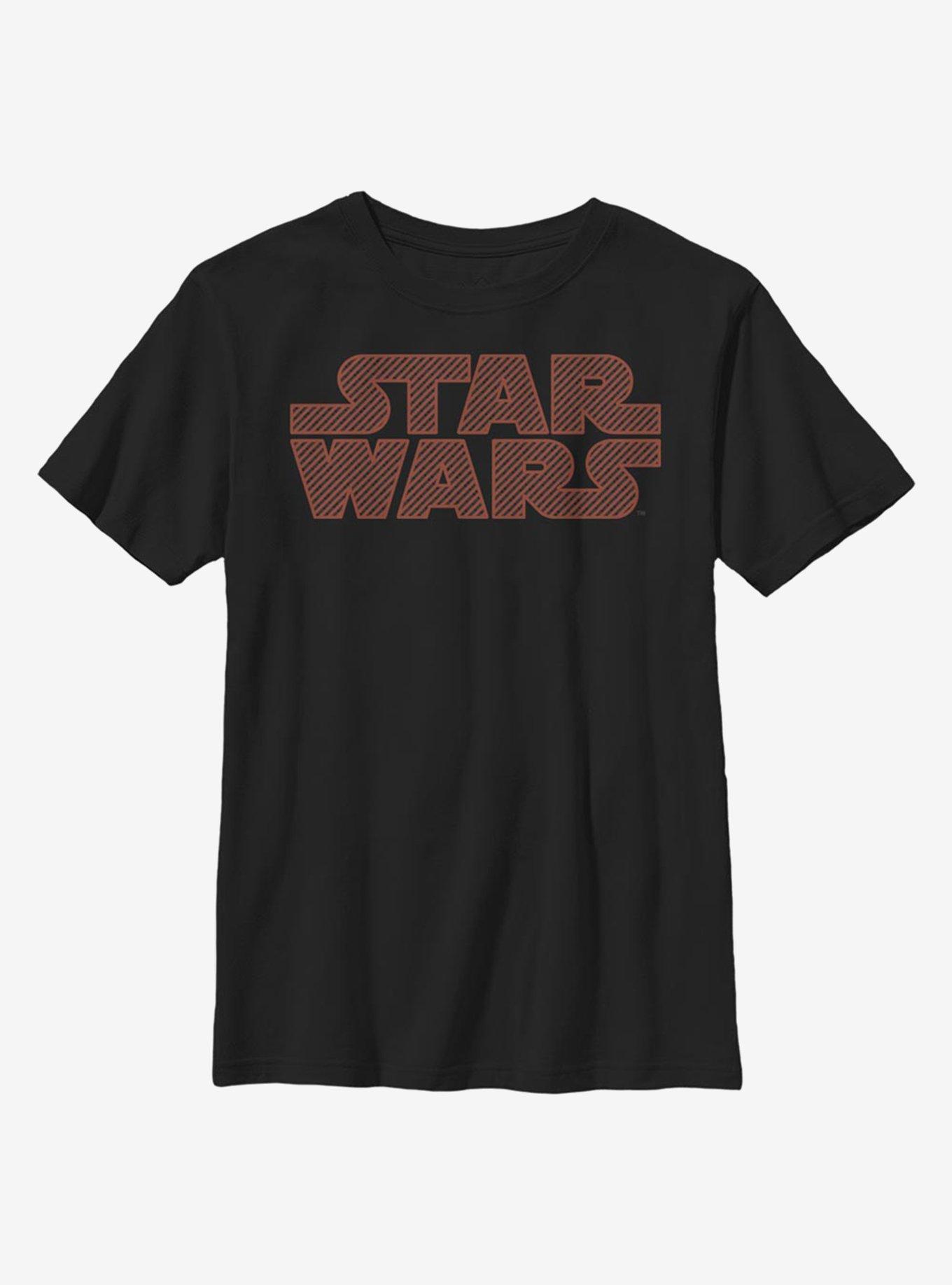 Star Wars Striped Logo Youth T-Shirt, BLACK, hi-res