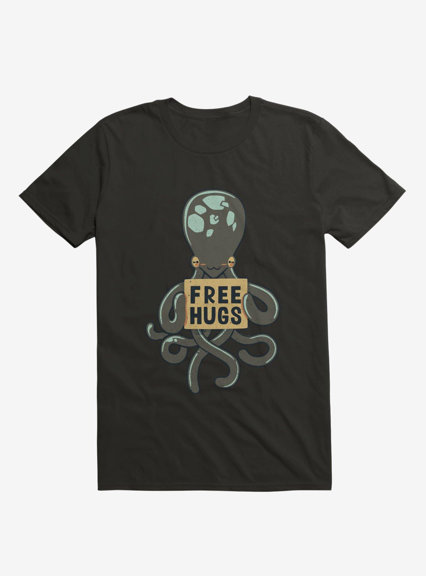 Free Hugs Octopus T-Shirt, BLACK, hi-res