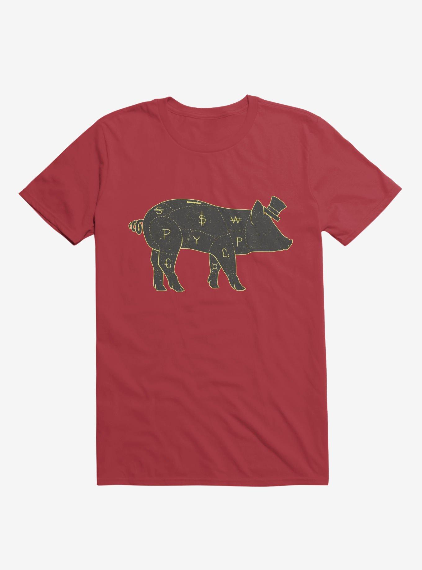 Piggy Bank T-Shirt, RED, hi-res