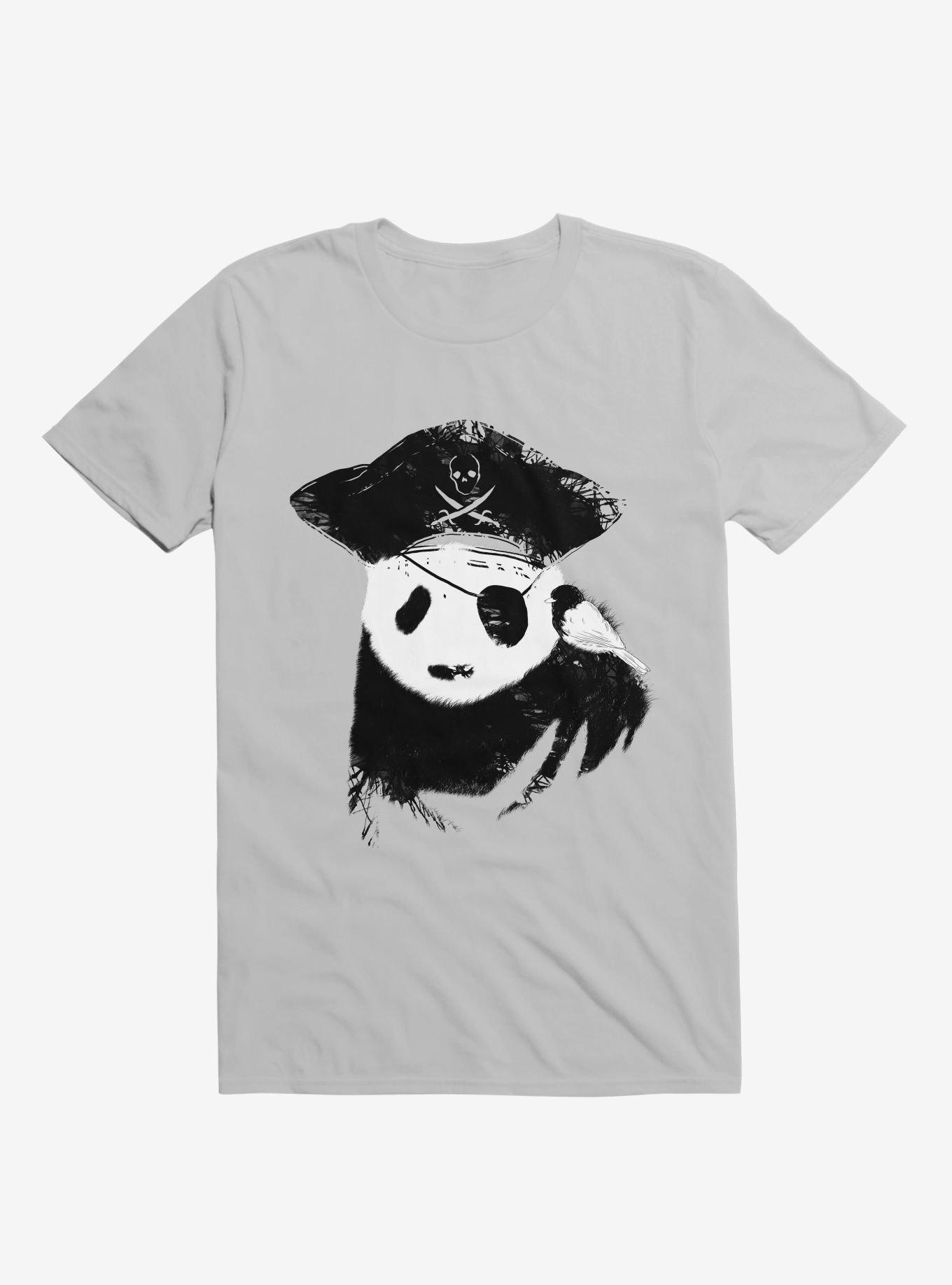 Pirate Panda T-Shirt, ICE GREY, hi-res