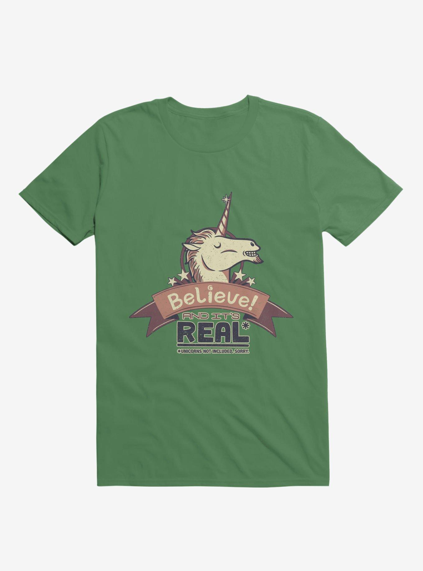 Unicorn Believe And It's Real T-Shirt, , hi-res