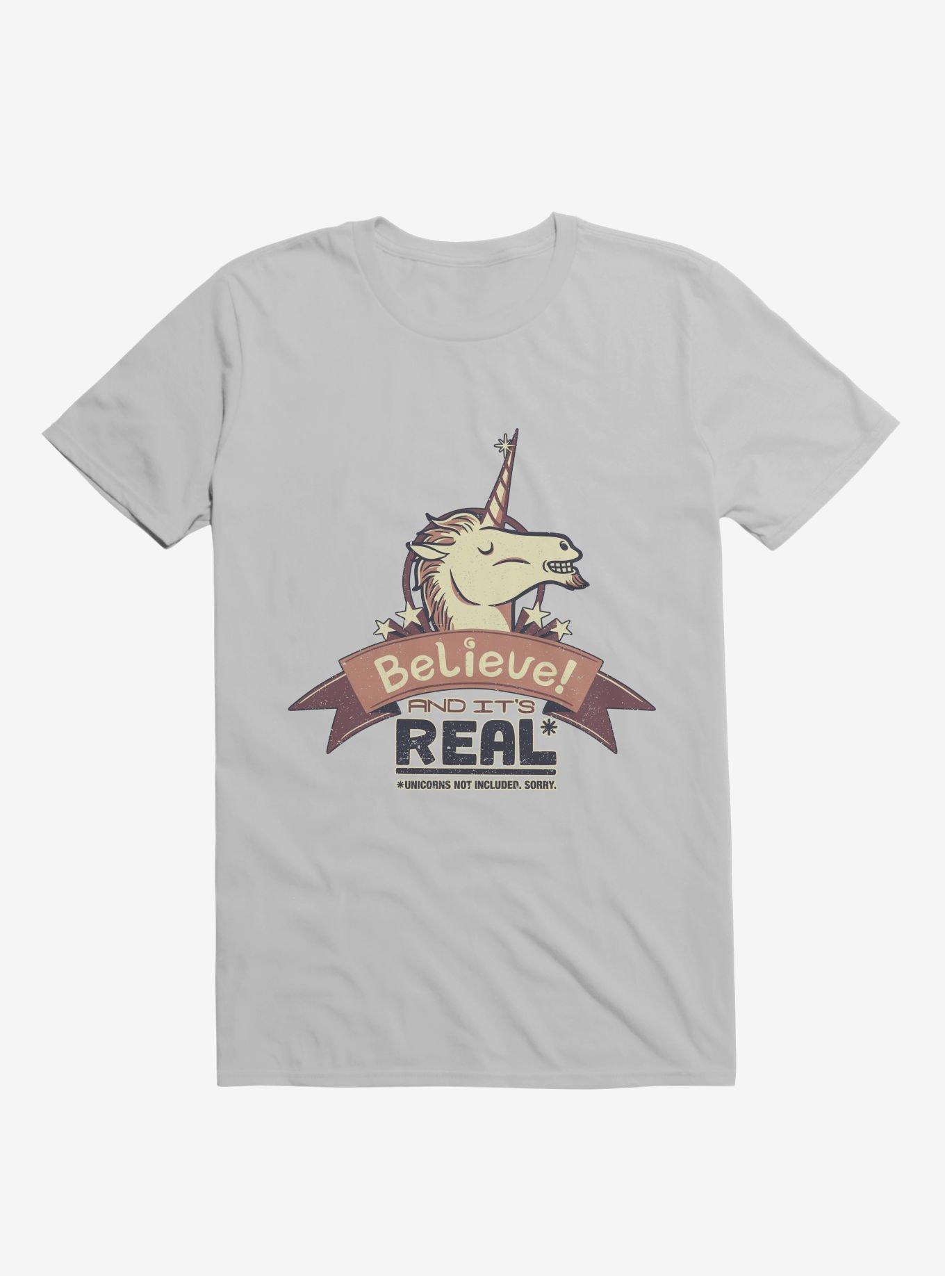 Unicorn Believe And It's Real T-Shirt, , hi-res