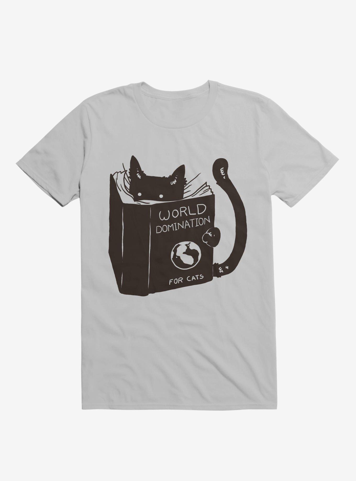 World Domination For Cats T-Shirt, ICE GREY, hi-res