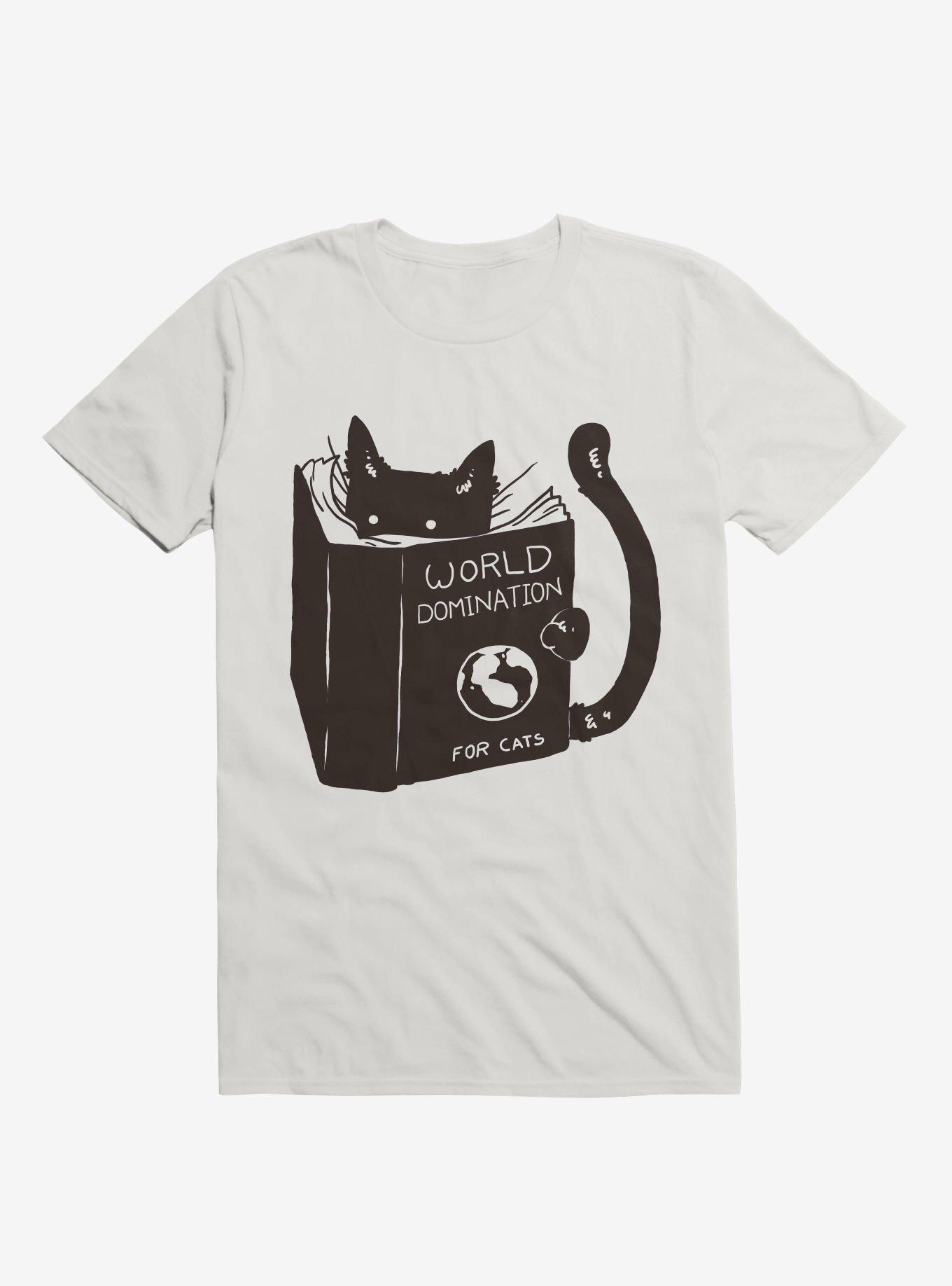 World Domination For Cats T-Shirt, WHITE, hi-res