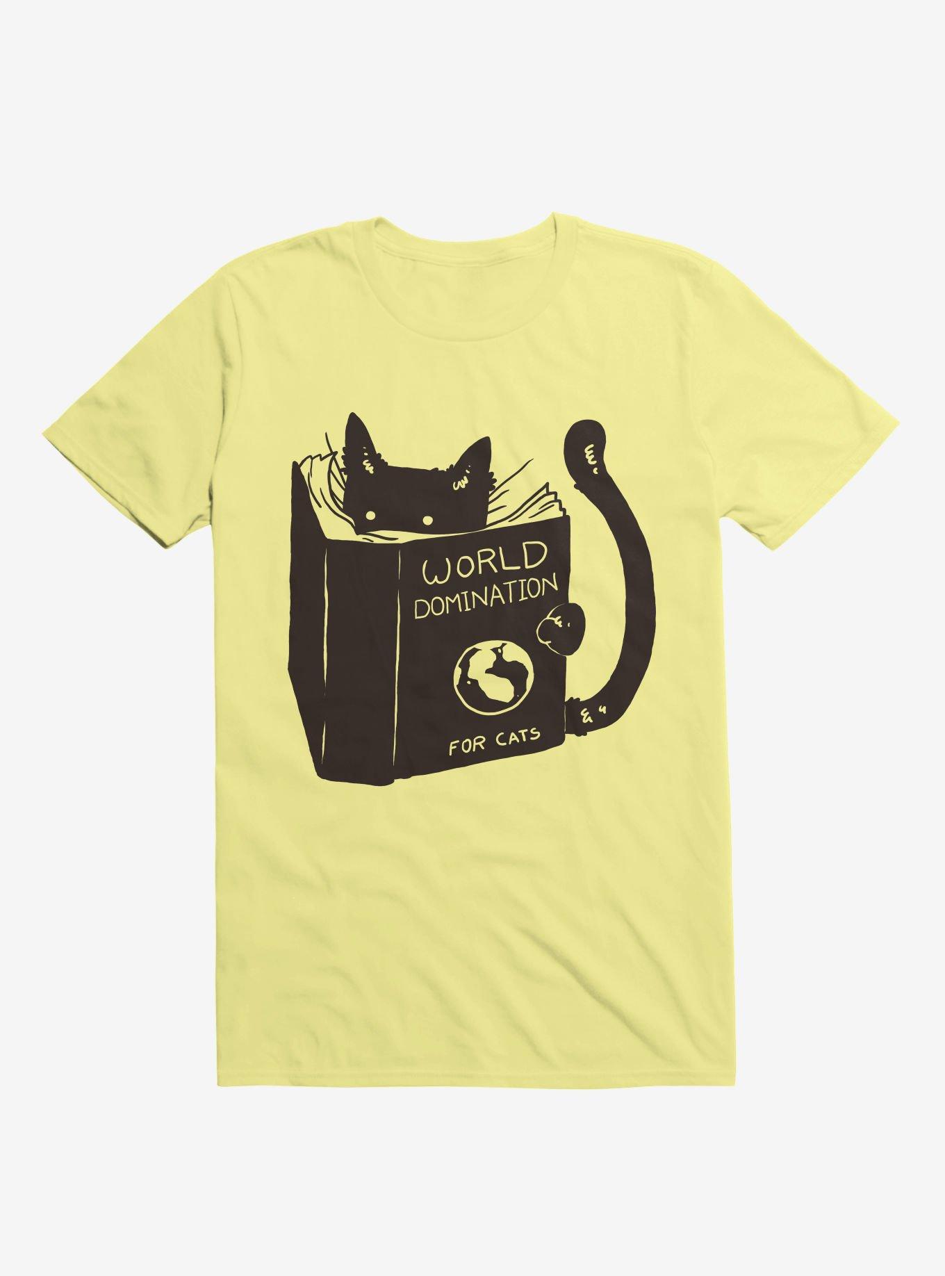 World Domination For Cats T-Shirt, CORN SILK, hi-res