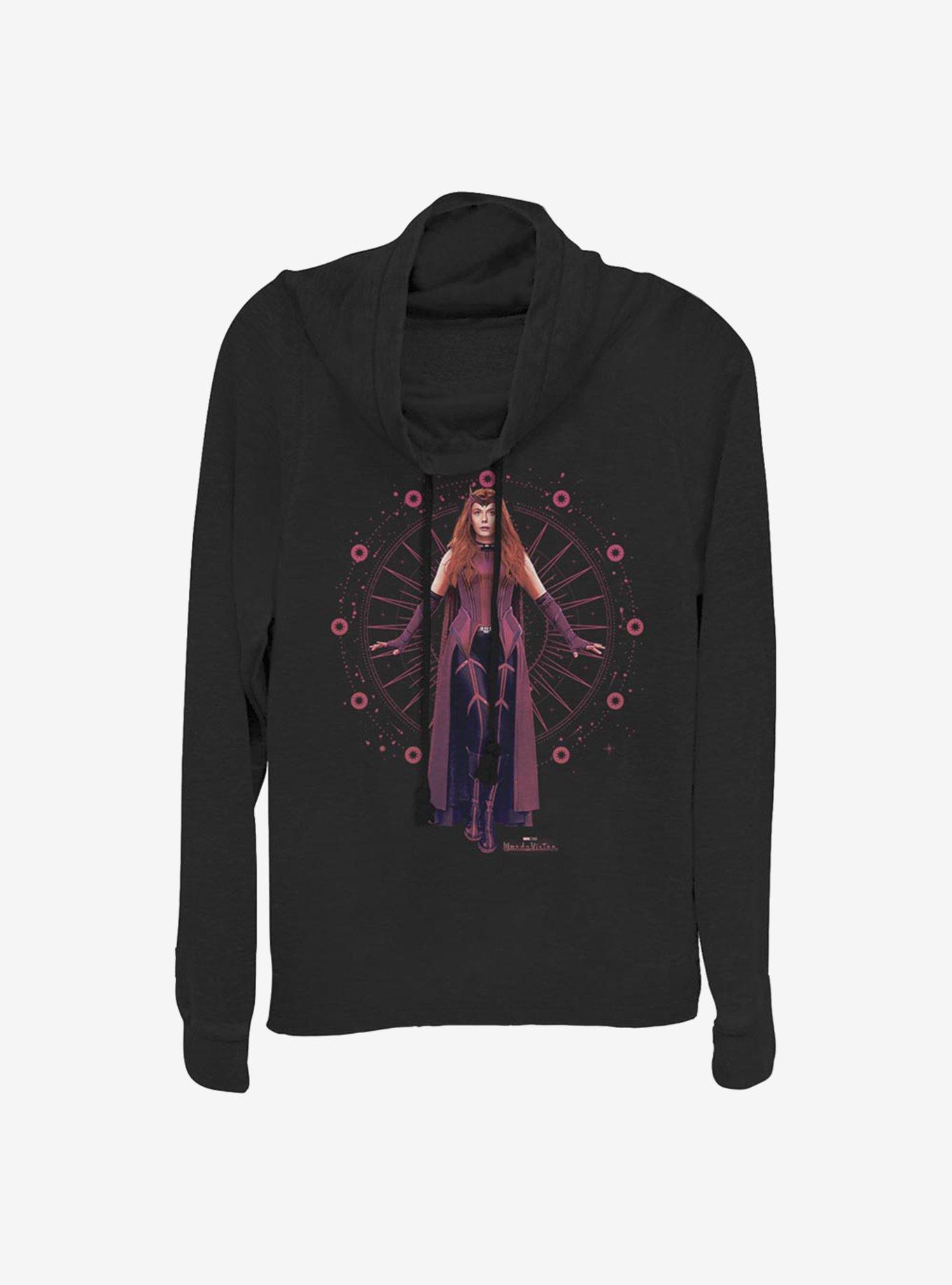 Marvel WandaVision The Scarlet Witch Cowlneck Long-Sleeve Girls Top, , hi-res