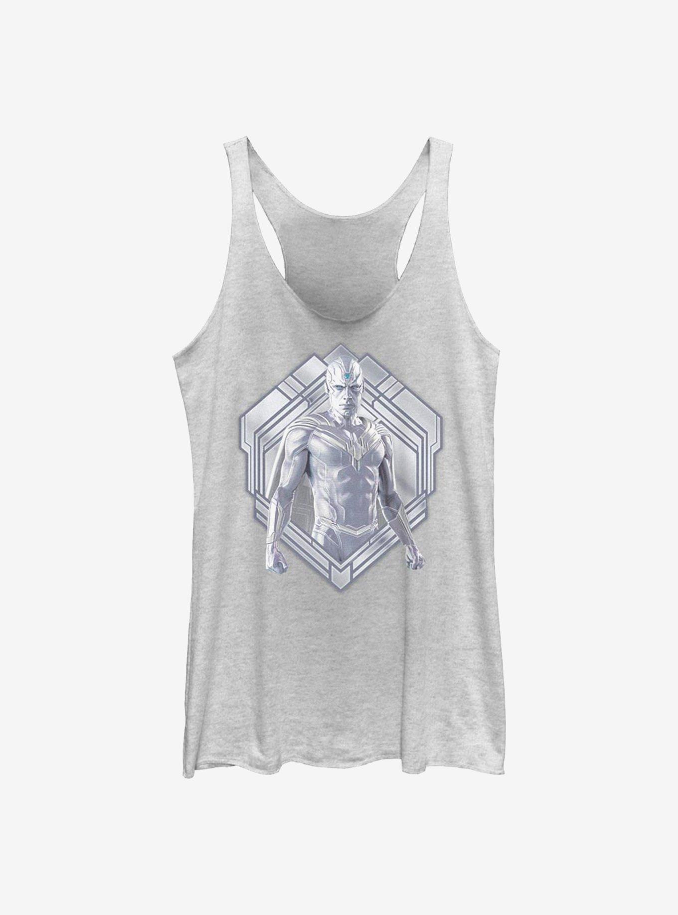Marvel WandaVision Fierce Vision Pose Girls Tank, WHITE HTR, hi-res
