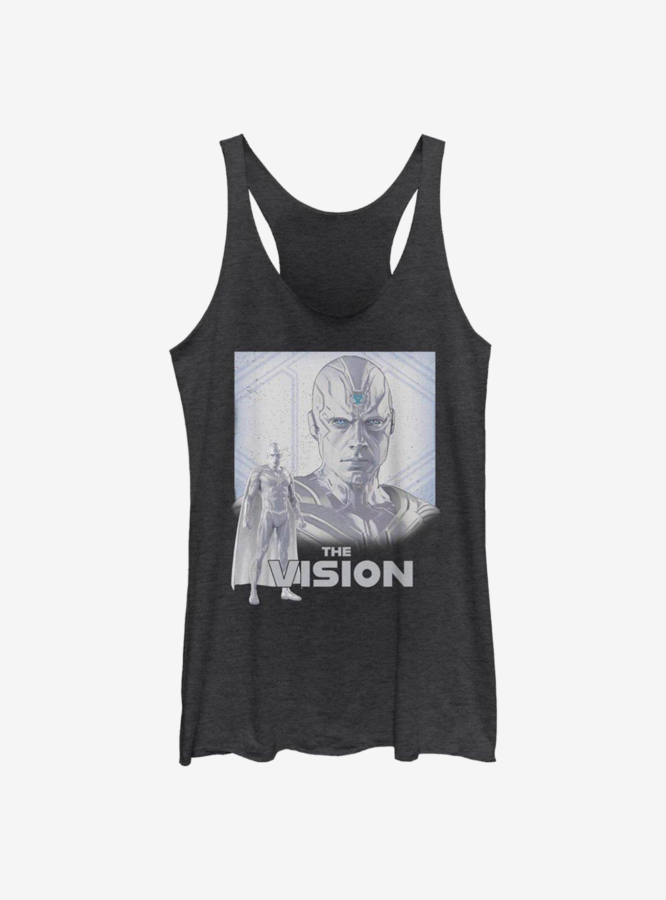 Marvel WandaVision Sentient Weapon Vision Girls Tank, BLK HTR, hi-res