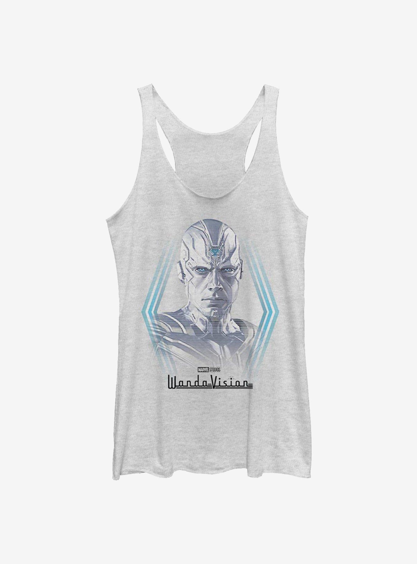 Marvel WandaVision Vision Online Girls Tank, WHITE HTR, hi-res