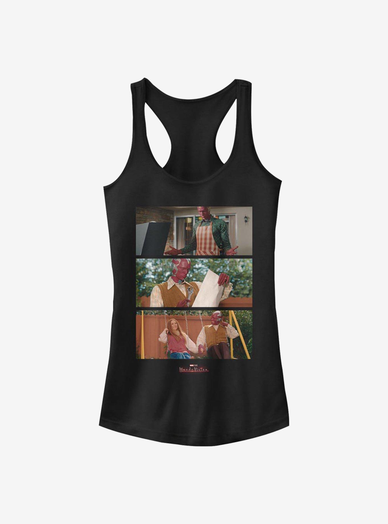 Marvel WandaVision Visions Instructions Girls Tank, BLACK, hi-res