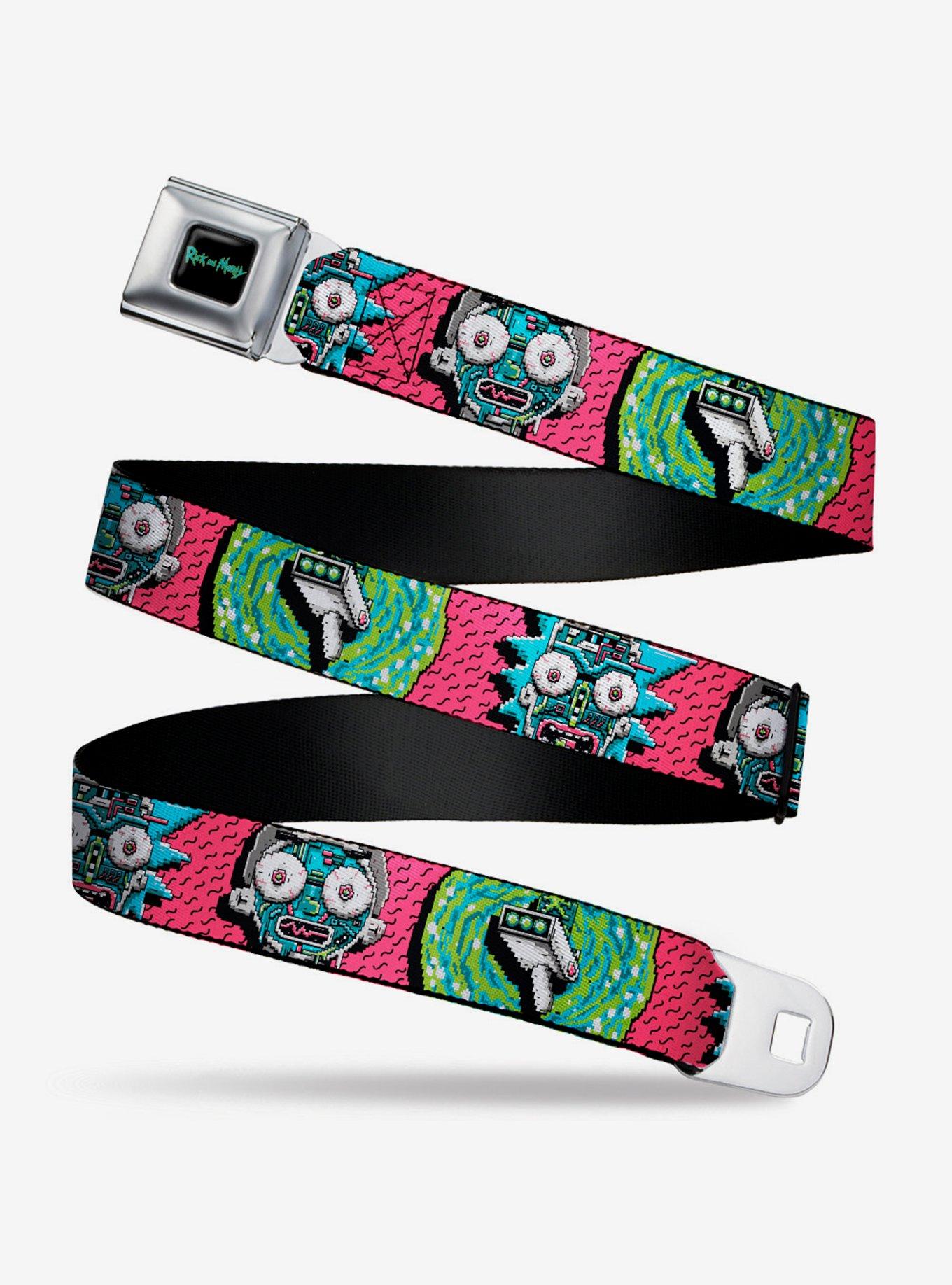 Rick and Morty Circuit Faces Portal Gun Youth Seatbelt Belt, , hi-res