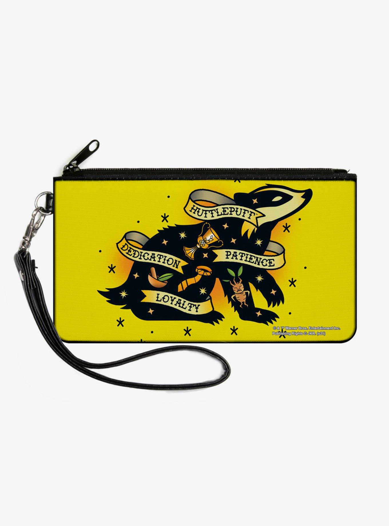 Harry Potter Hufflepuff Badger Traits Canvas Clutch Wallet, , hi-res