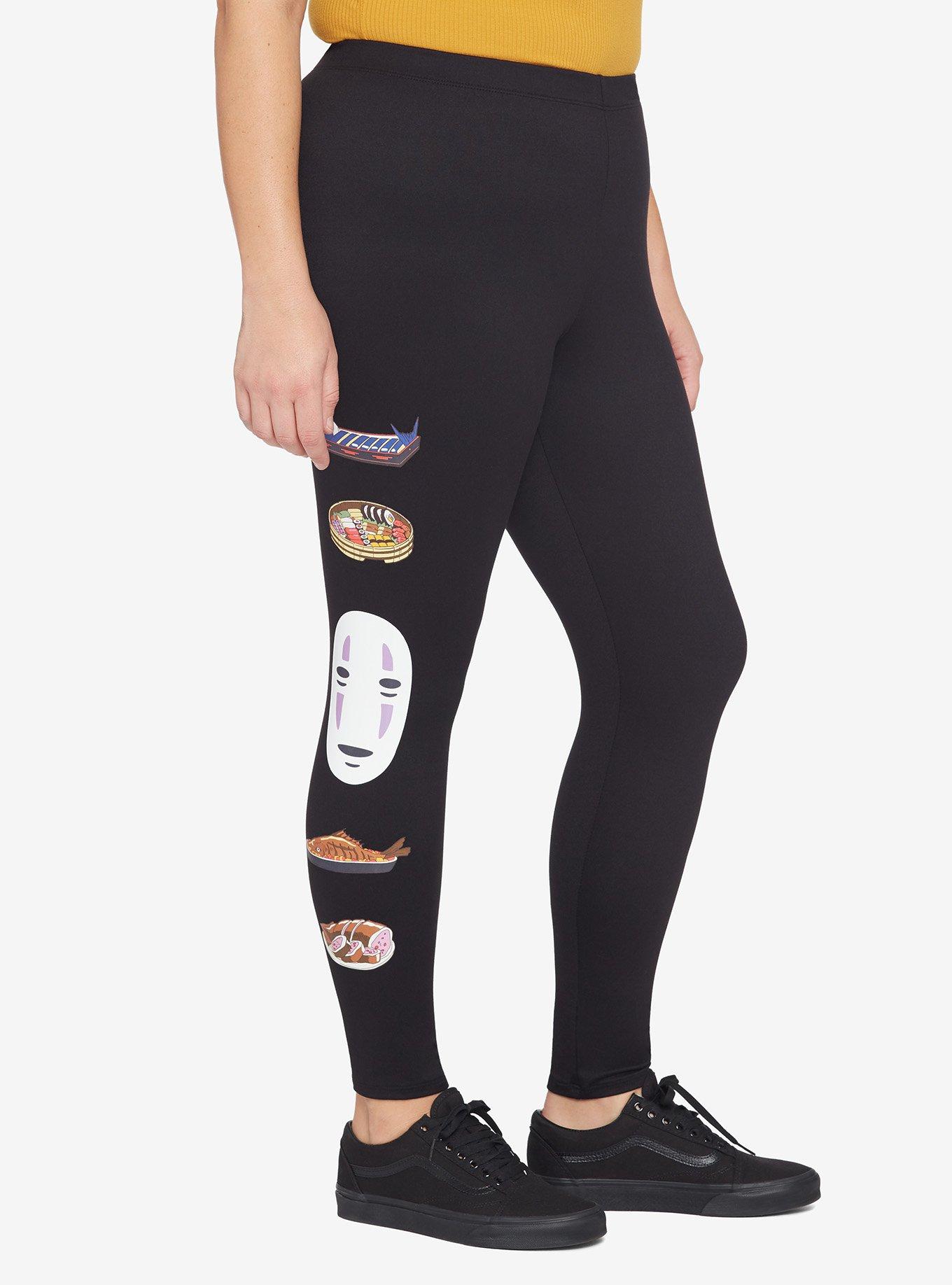 Studio Ghibli No-Face Food Leggings Plus Size, MULTI, hi-res