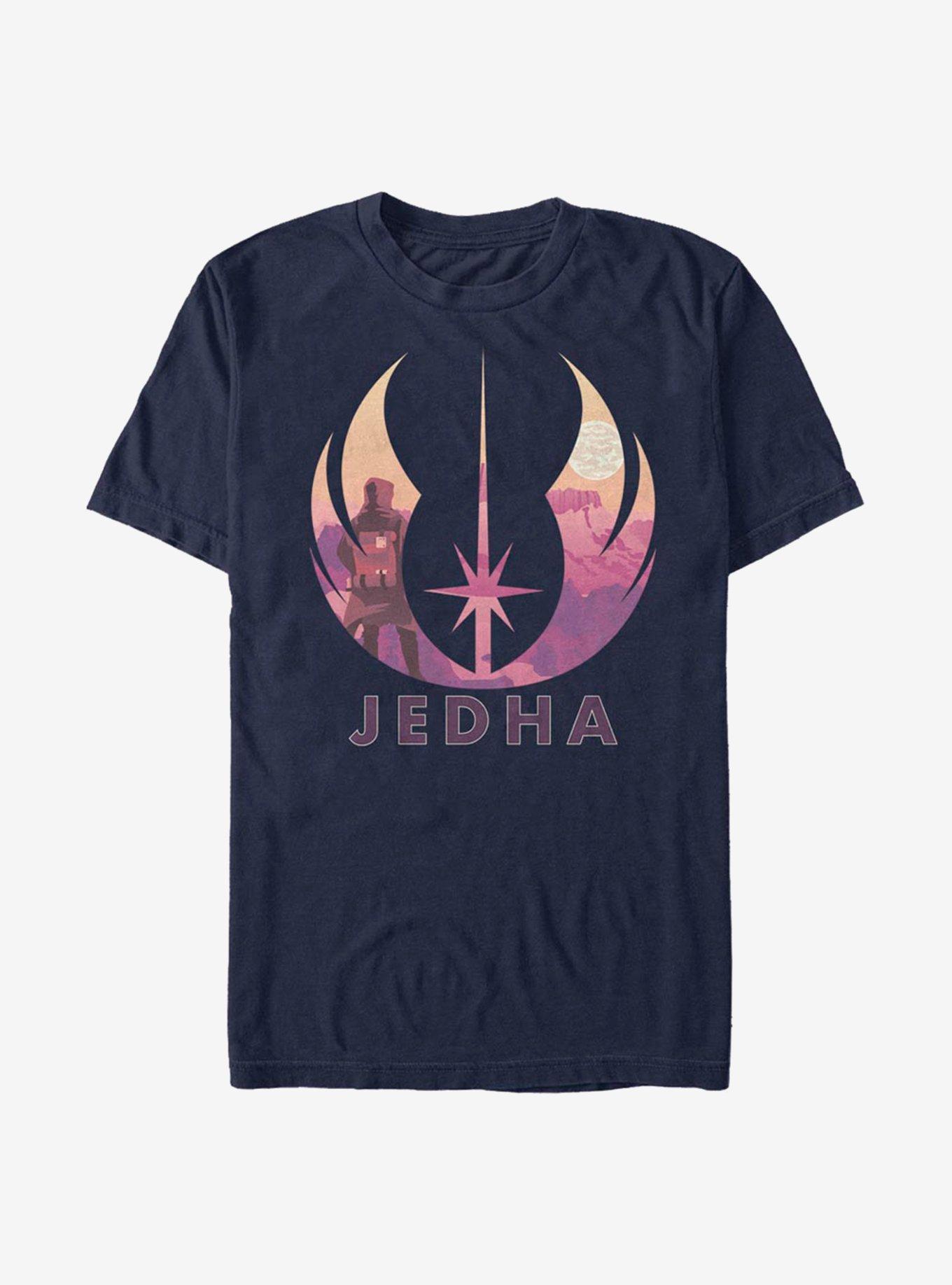 Star Wars Jedha Silhouette T-Shirt, NAVY, hi-res