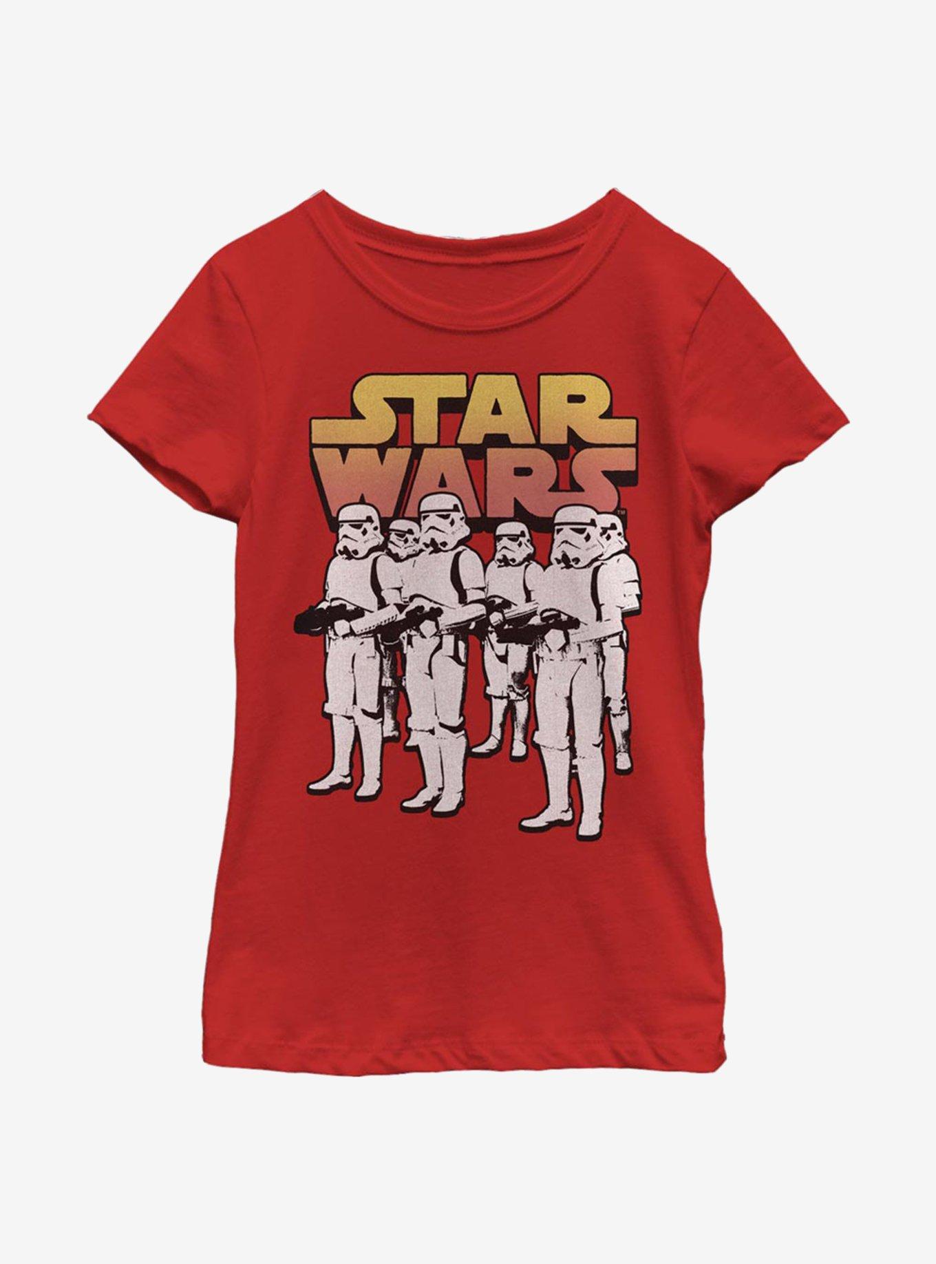 Star Wars Marching Orders Troopers Youth Girls T-Shirt, RED, hi-res