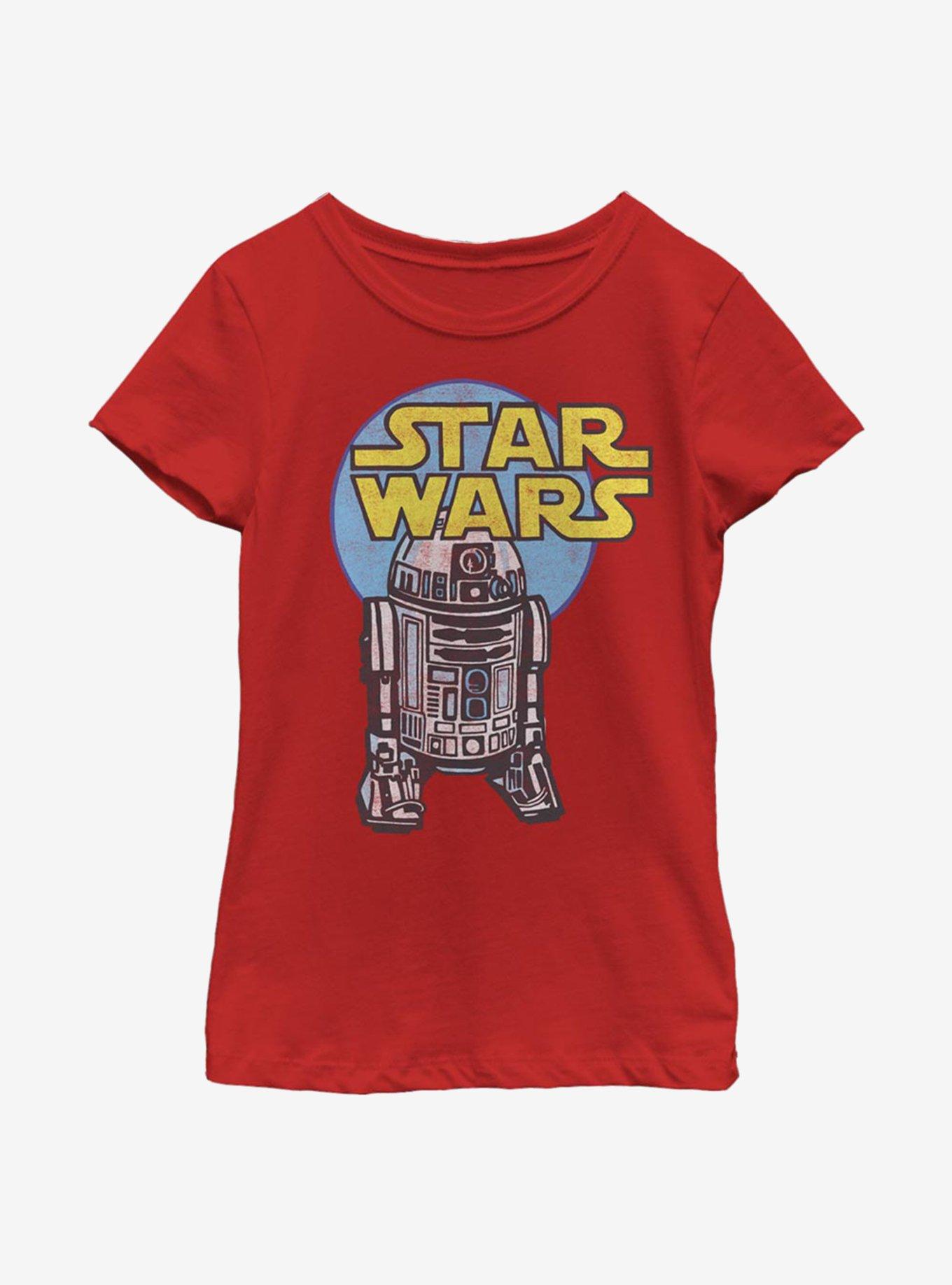 Star Wars R2 Circle Youth Girls T-Shirt, RED, hi-res