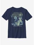 Star Wars Poster Neon Pop Youth T-Shirt, NAVY, hi-res