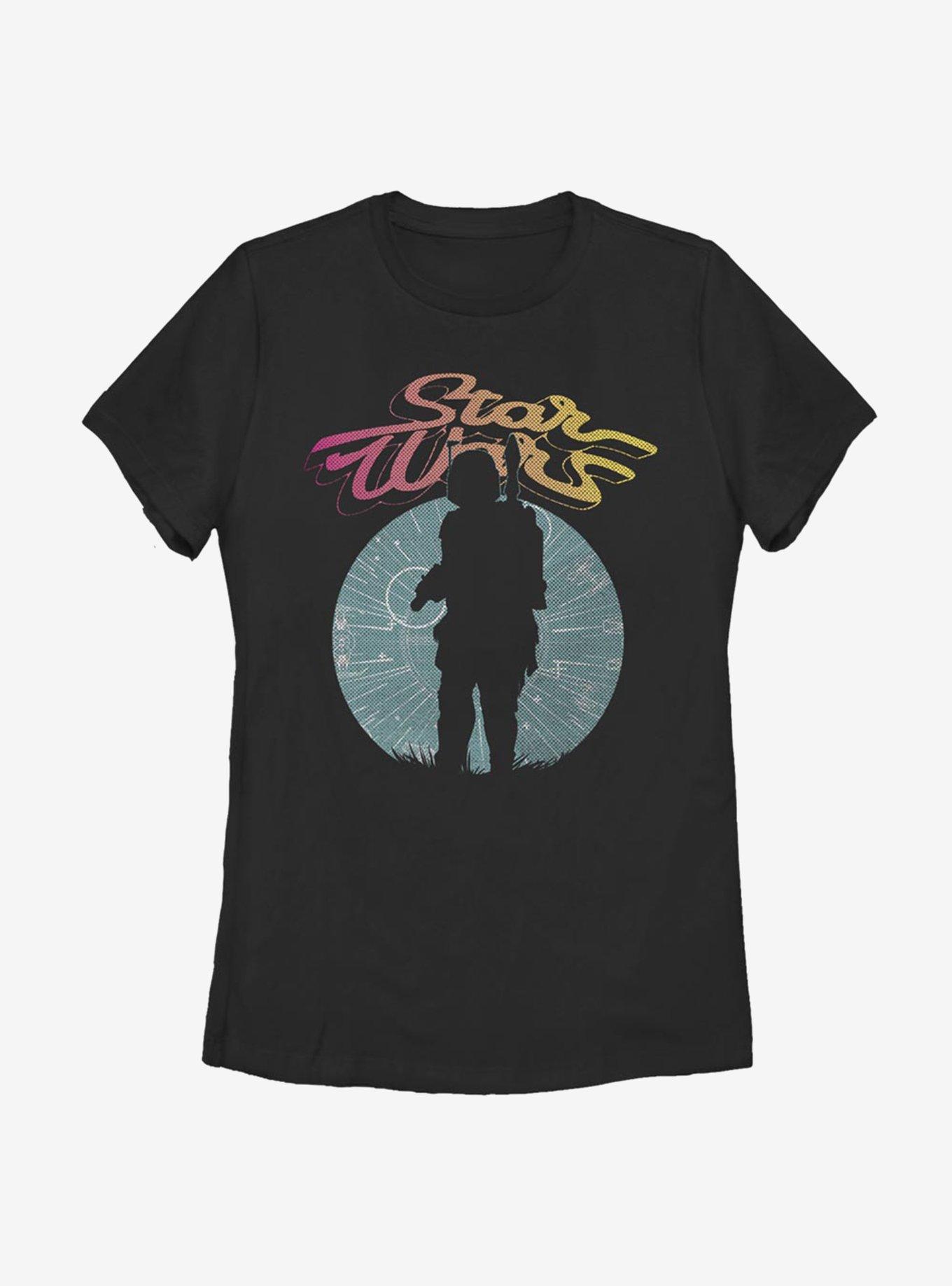 Star Wars Boba Silhouette Womens T-Shirt, BLACK, hi-res