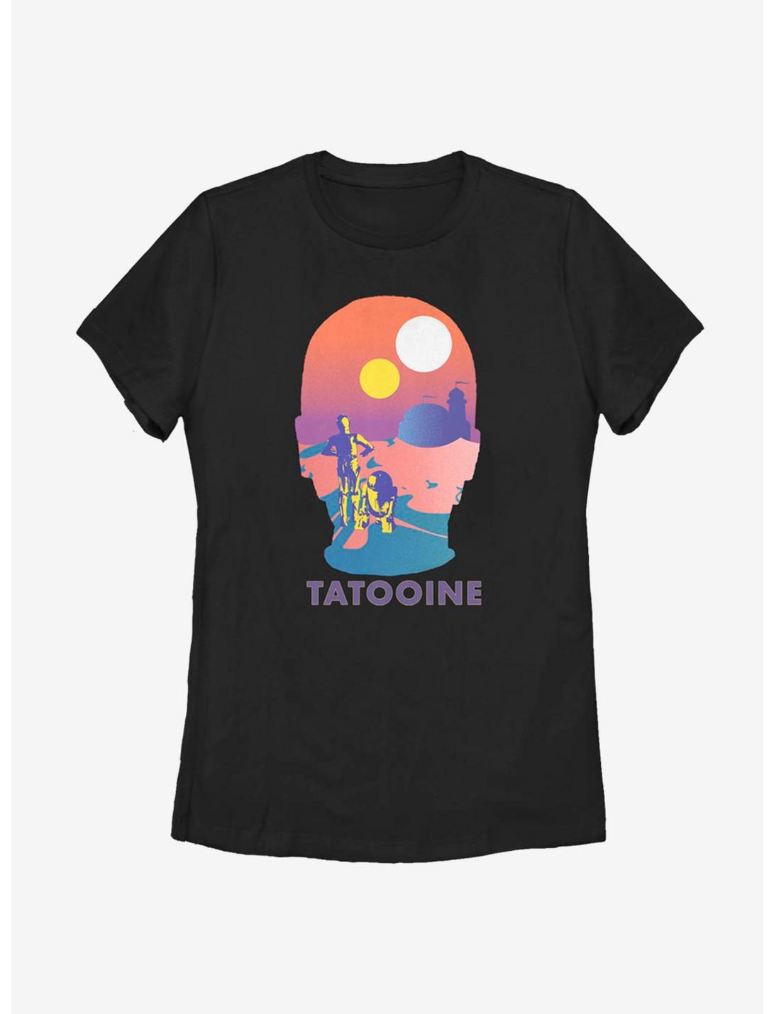 Star Wars Tatooine Silhouette Womens T-Shirt, BLACK, hi-res