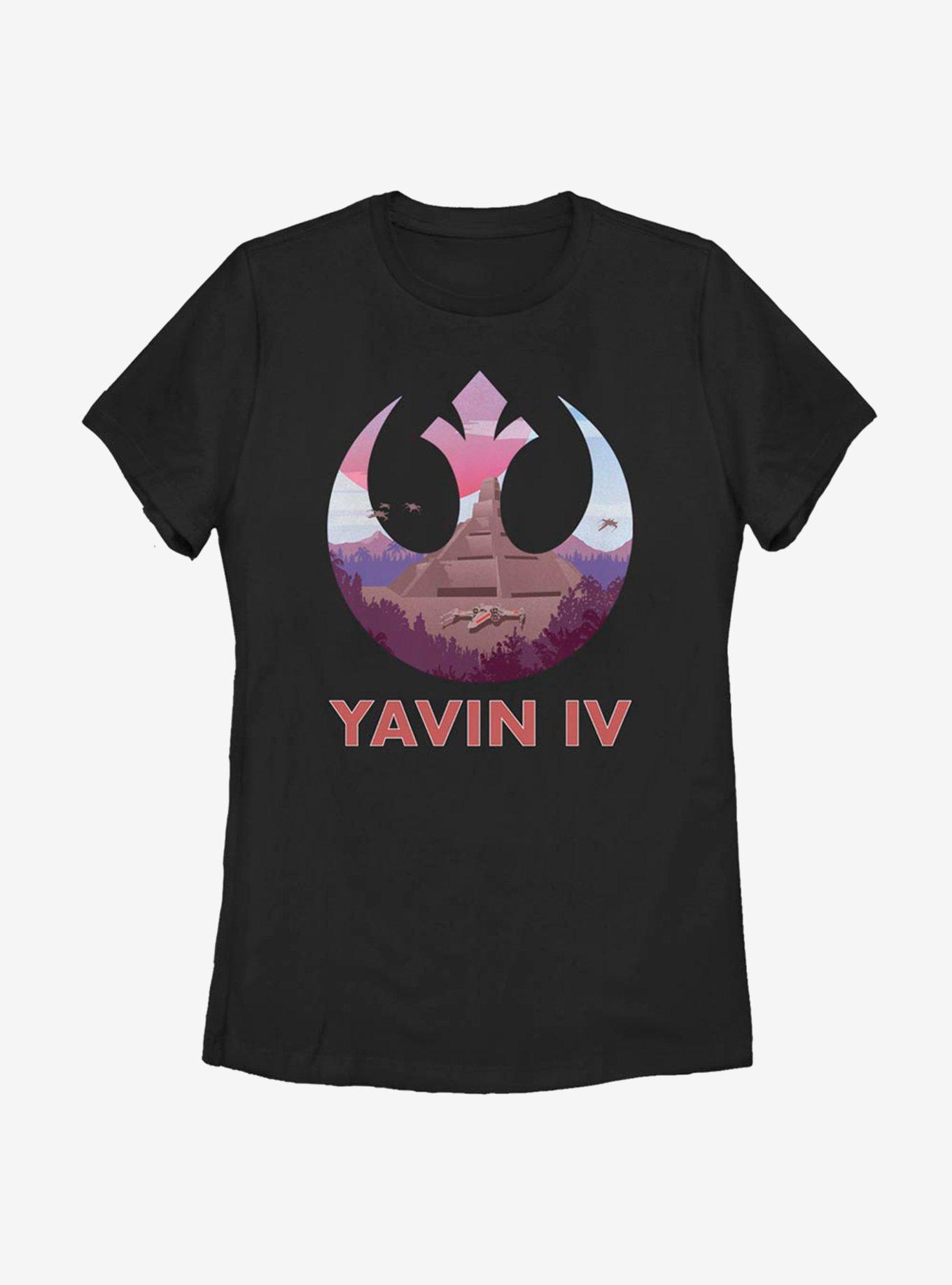 Star Wars Yavin IV Womens T-Shirt, BLACK, hi-res