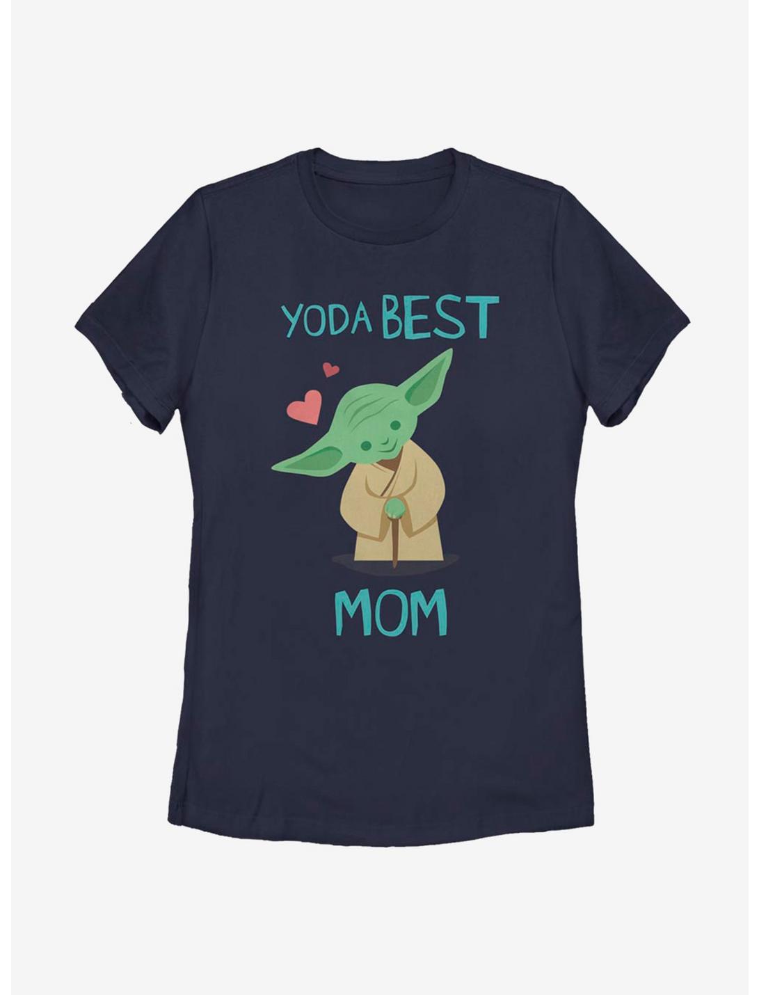 Star Wars Cute Yoda Best Mom Womens T-Shirt, NAVY, hi-res