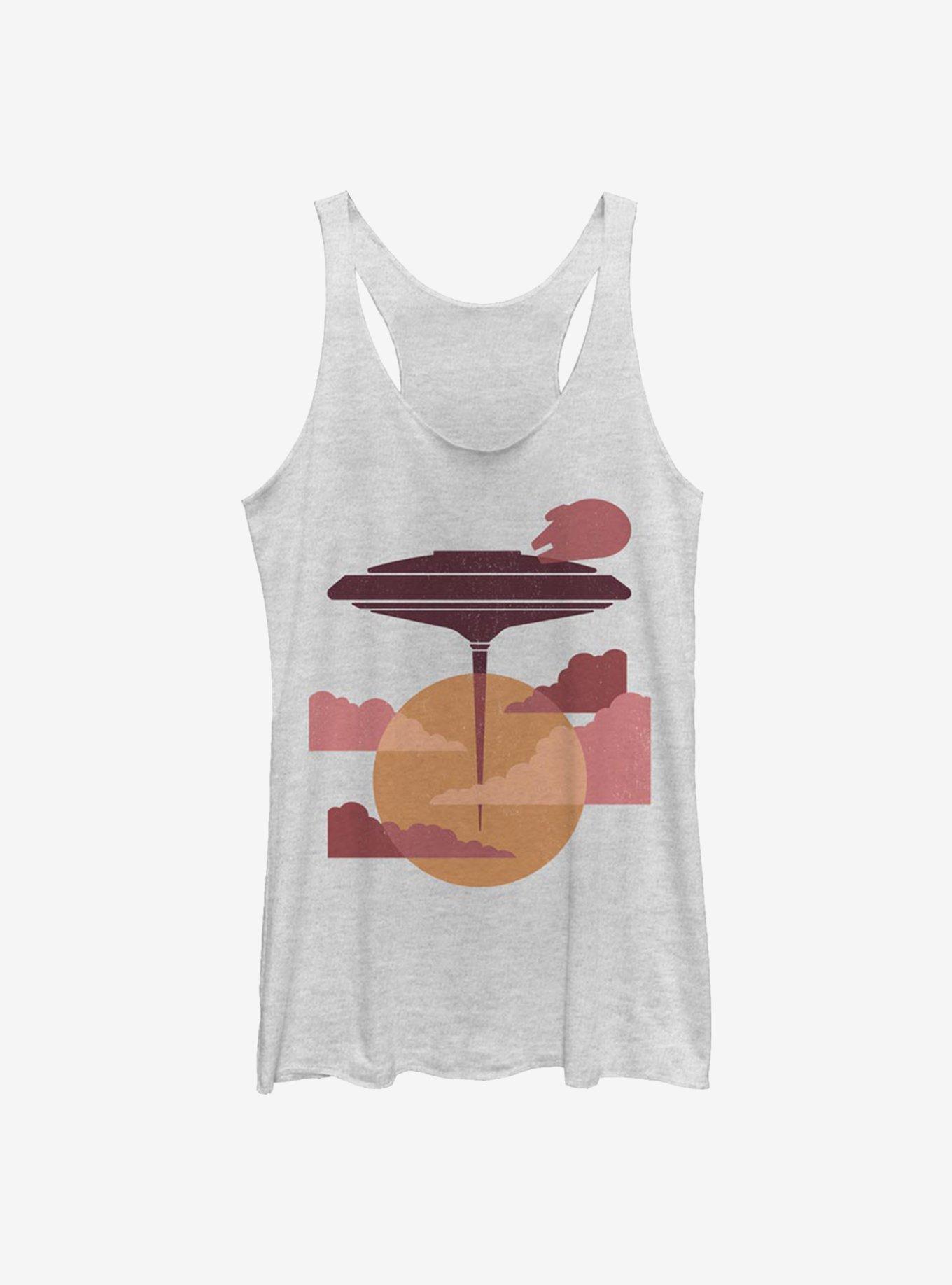 Star Wars Cloud City Minimal Womens Tank Top, WHITE HTR, hi-res