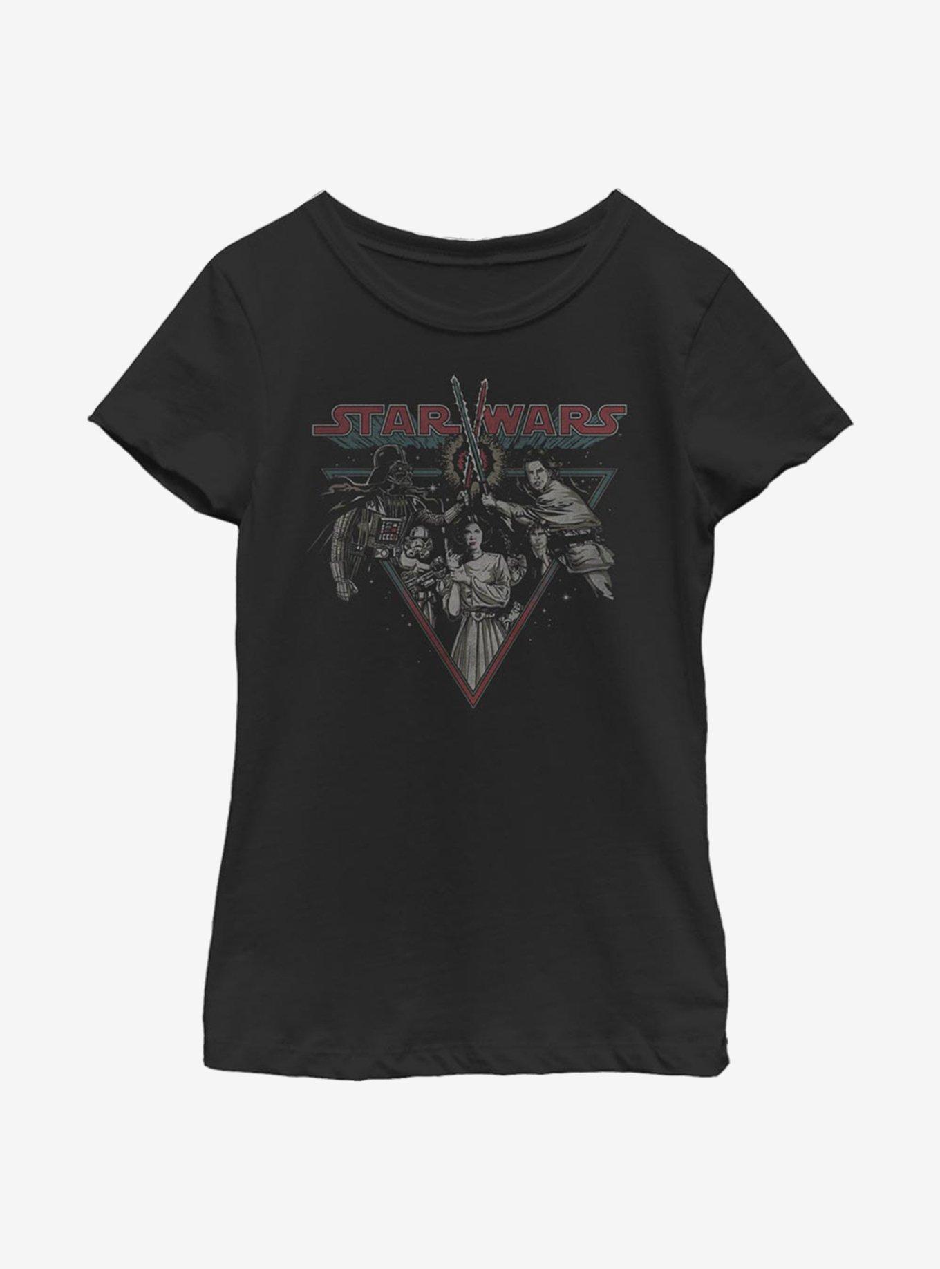 Star Wars Flaming Battle Youth Girls T-Shirt, , hi-res