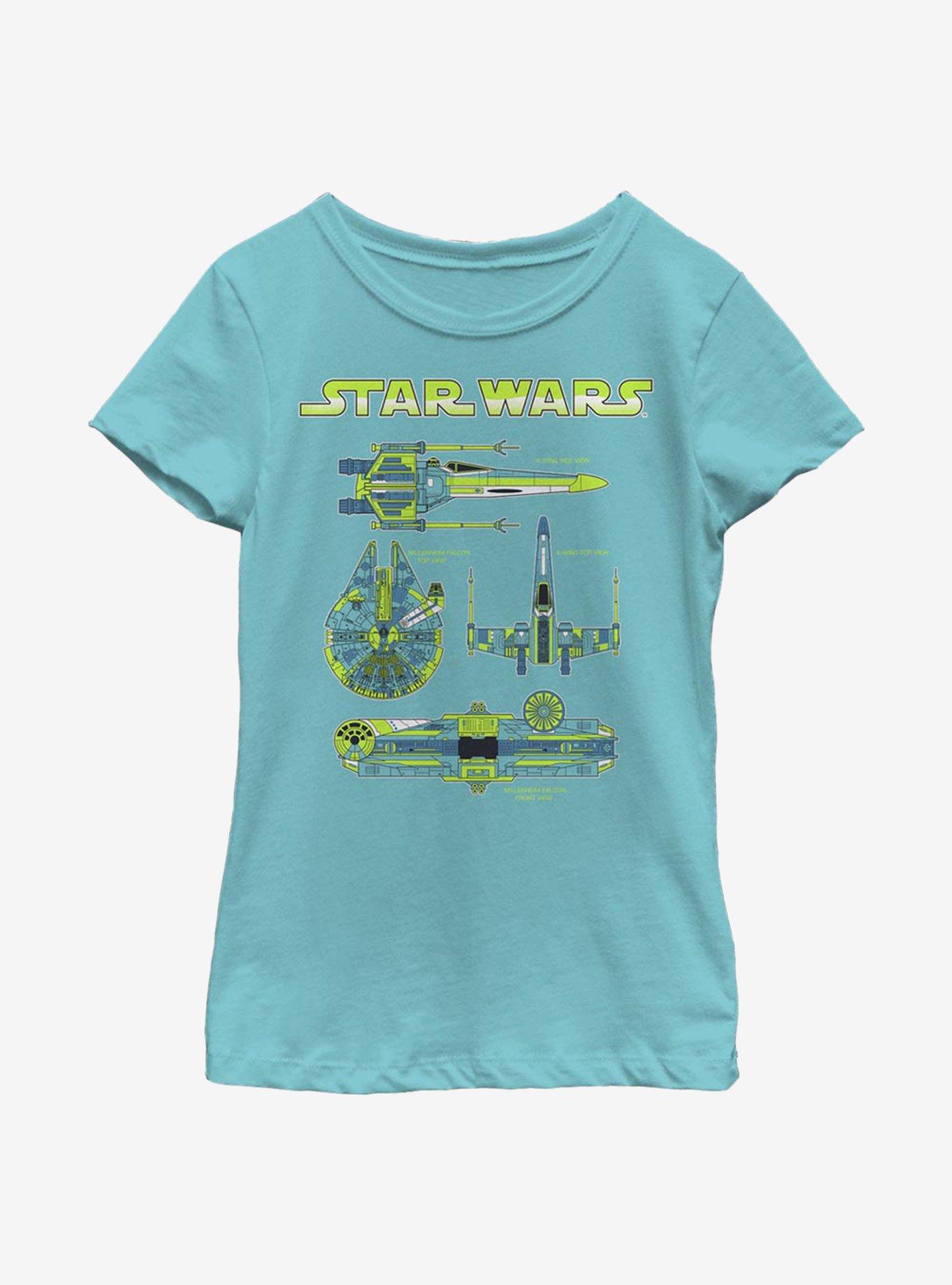 Star Wars Ship Specs Youth Girls T-Shirt, , hi-res