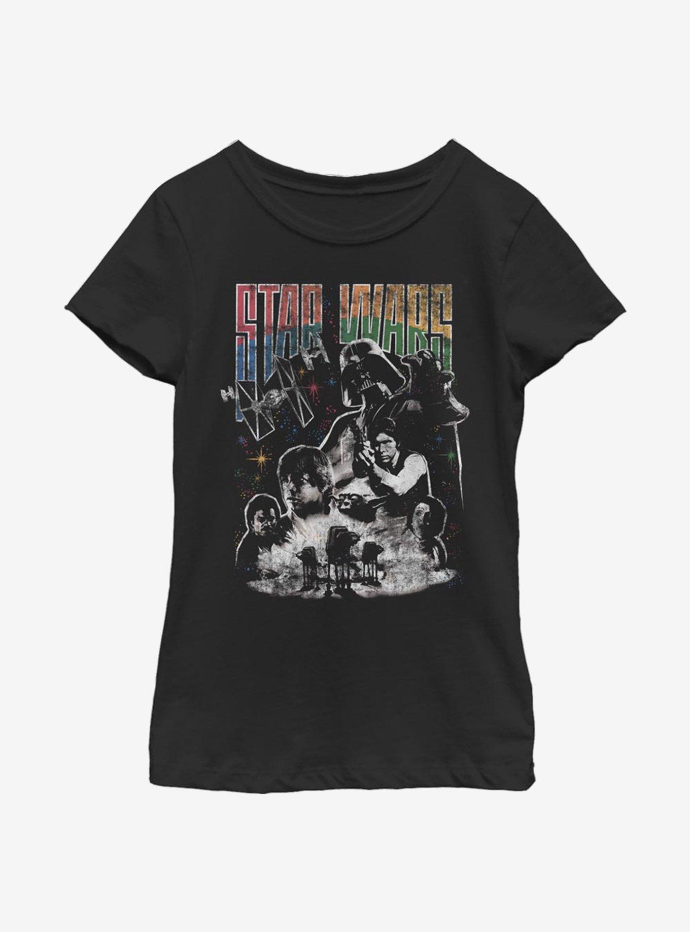 Star Wars Group Youth Girls T-Shirt, BLACK, hi-res