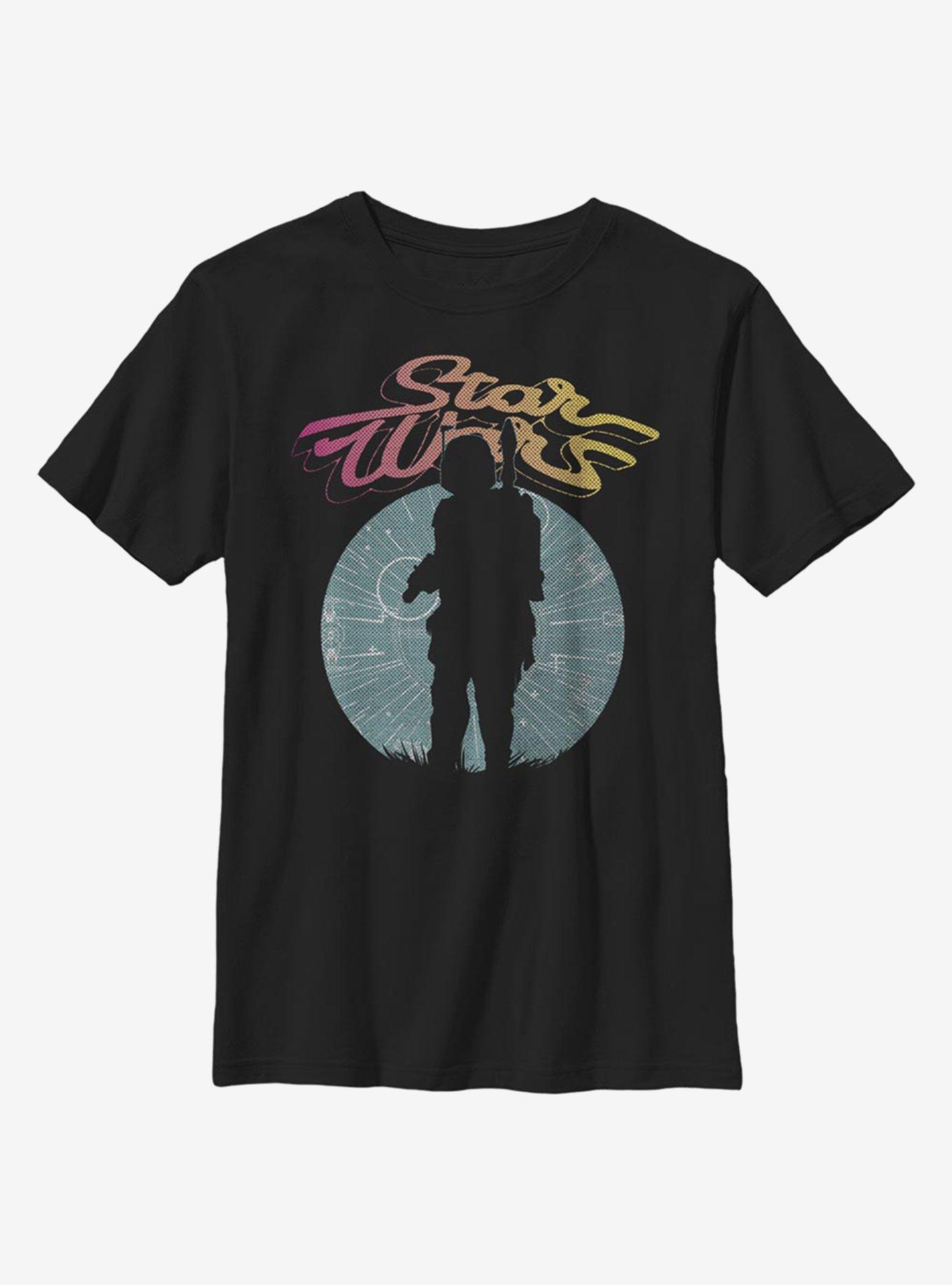 Star Wars Boba Silhouette Youth T-Shirt, BLACK, hi-res