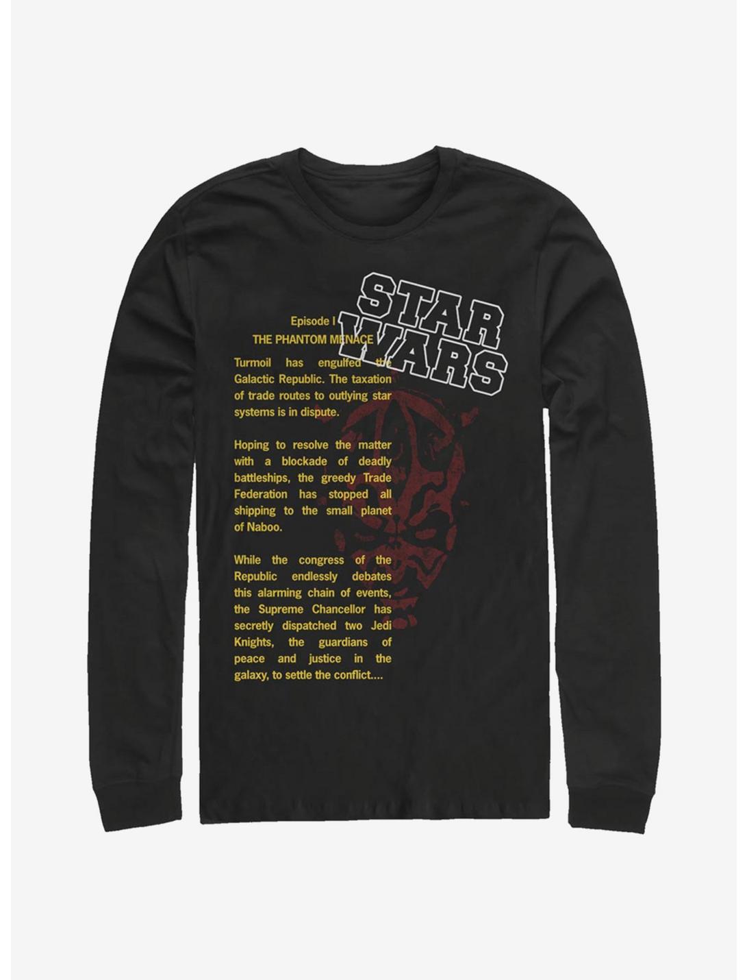 Star Wars Darth Maul Crawl Long-Sleeve T-Shirt, BLACK, hi-res