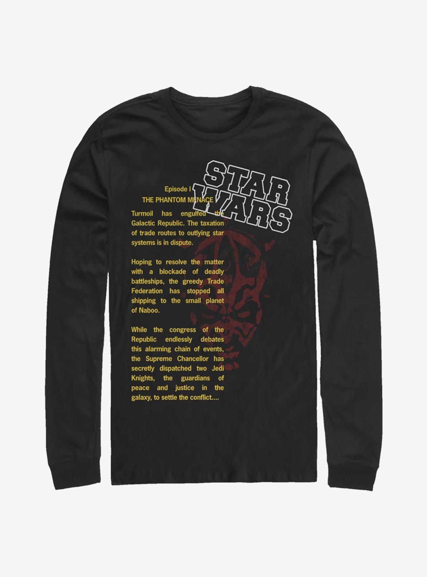 Star Wars Darth Maul Crawl Long-Sleeve T-Shirt, BLACK, hi-res