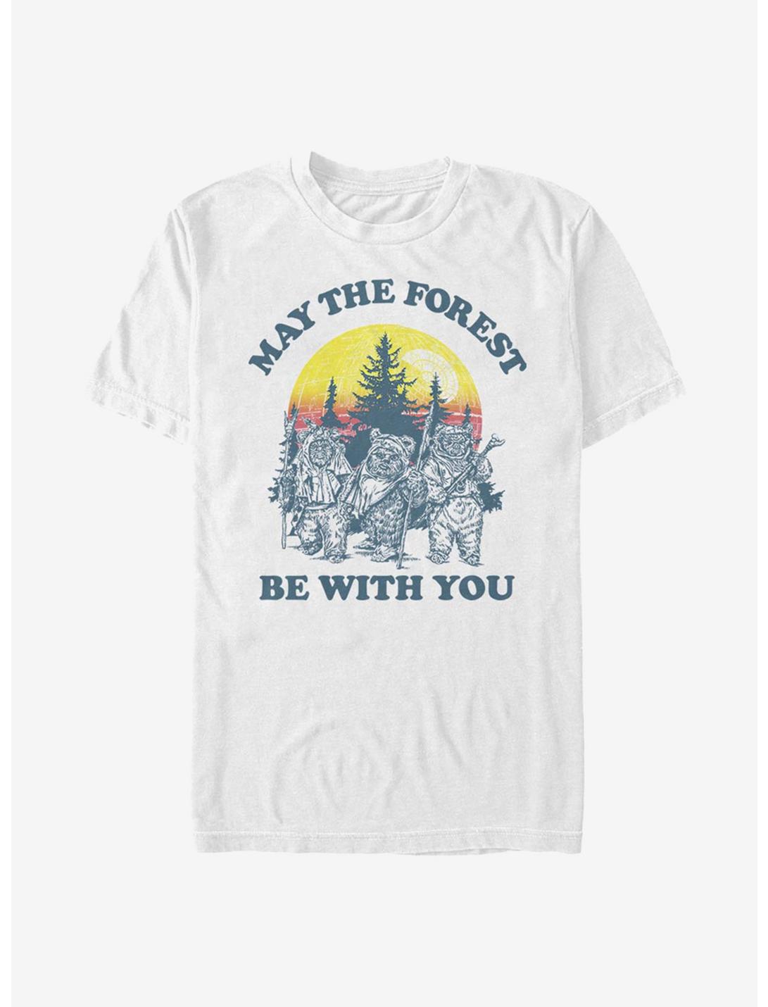 Star Wars Ewok May The Forest Be With You T-Shirt, WHITE, hi-res