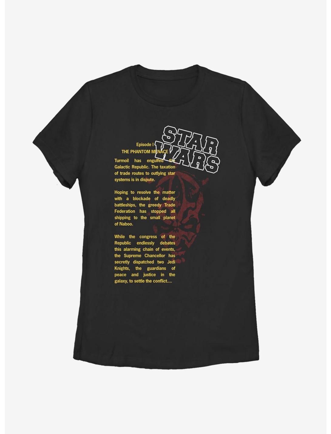 Star Wars Darth Maul Crawl Womens T-Shirt, BLACK, hi-res