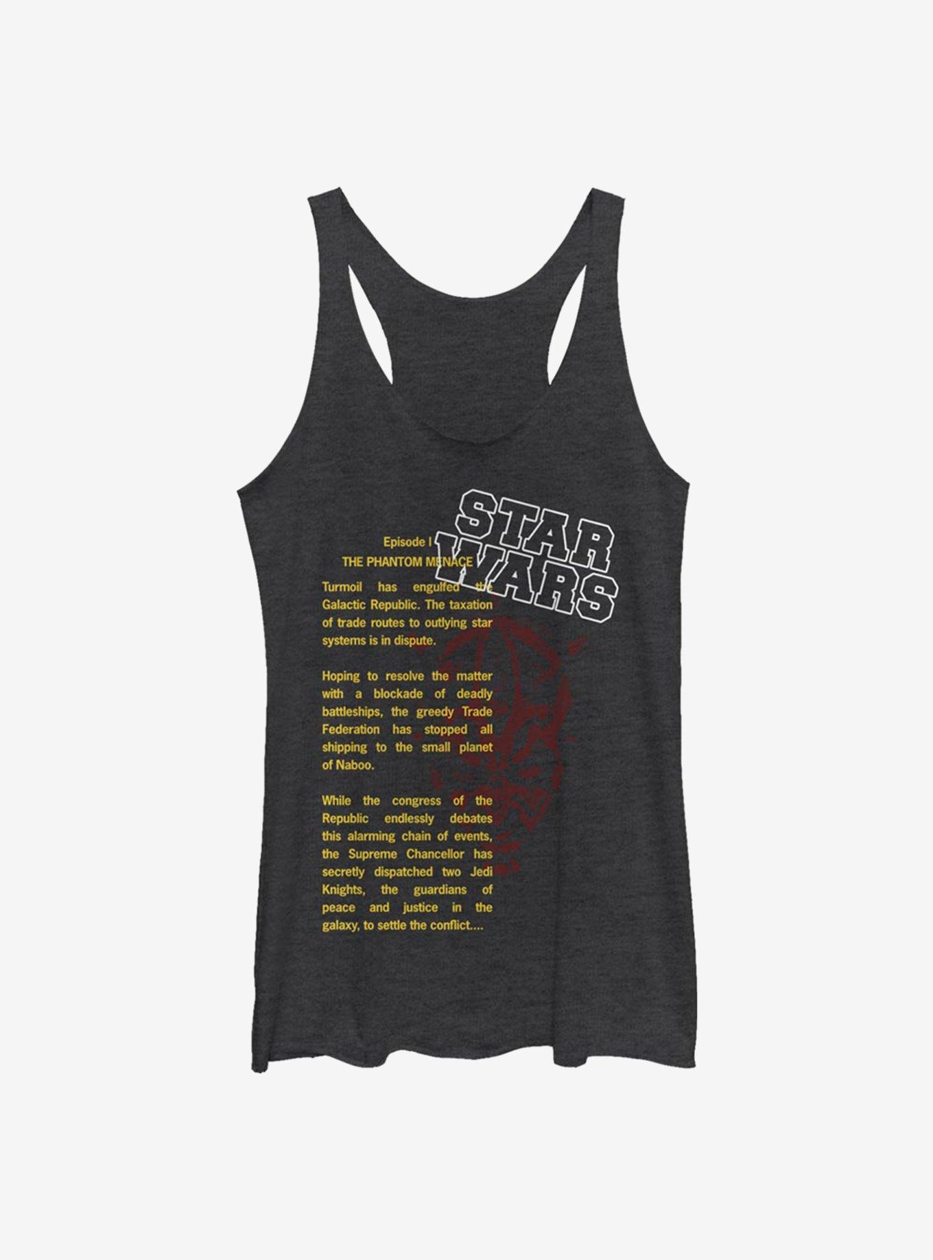Star Wars Darth Maul Crawl Womens Tank Top, BLK HTR, hi-res