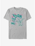 Star Wars Yoda One For Me Outline T-Shirt, SILVER, hi-res