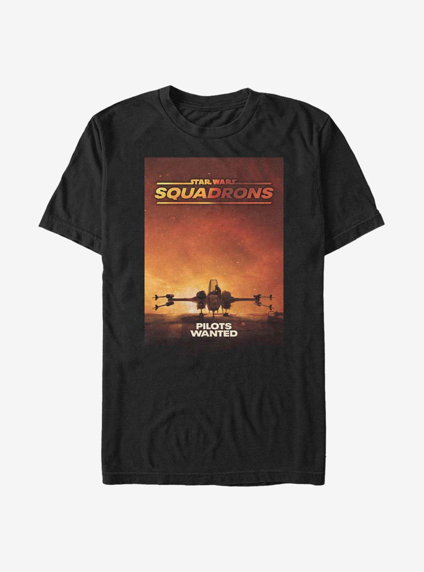 Star Wars Squadron Pilots Wanted T-Shirt, BLACK, hi-res