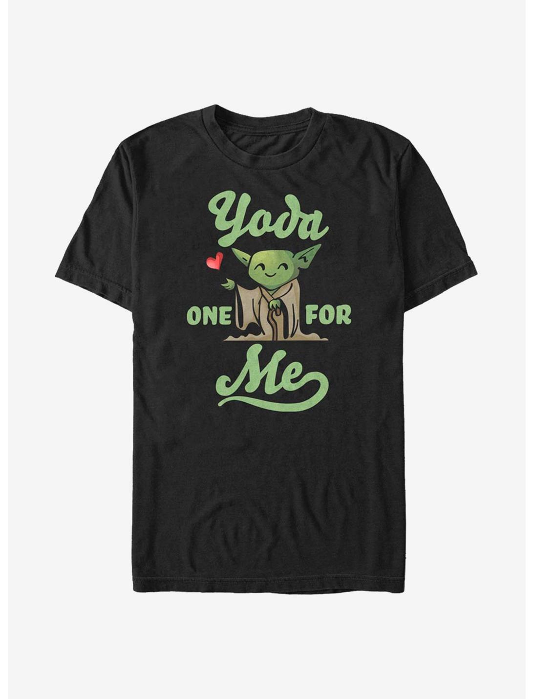 Star Wars Yoda One For Me Tiny Heart T-Shirt, BLACK, hi-res