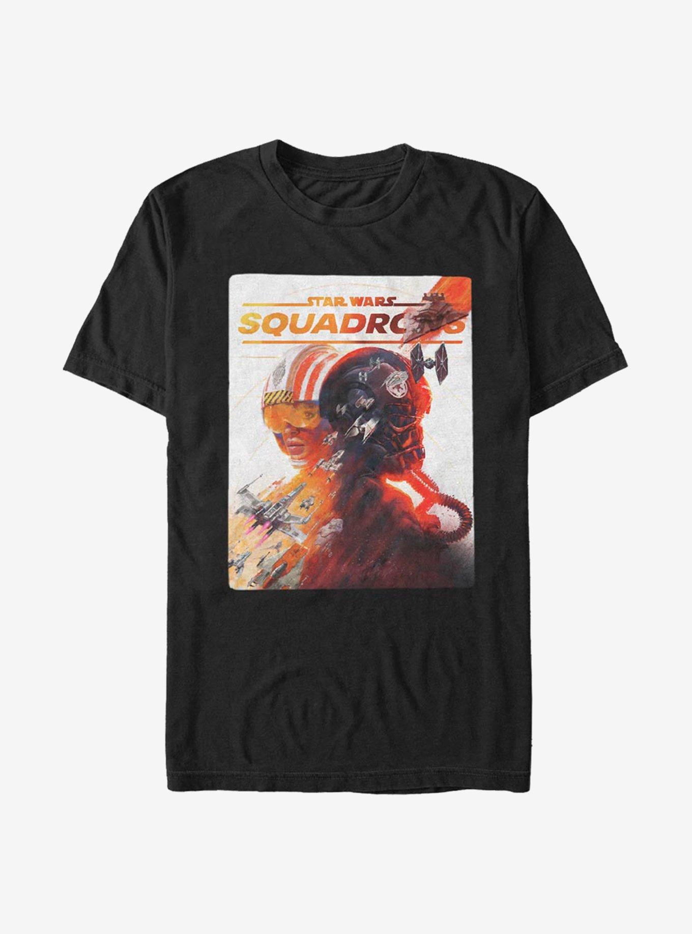 Star Wars Squadrons Poster T-Shirt, BLACK, hi-res