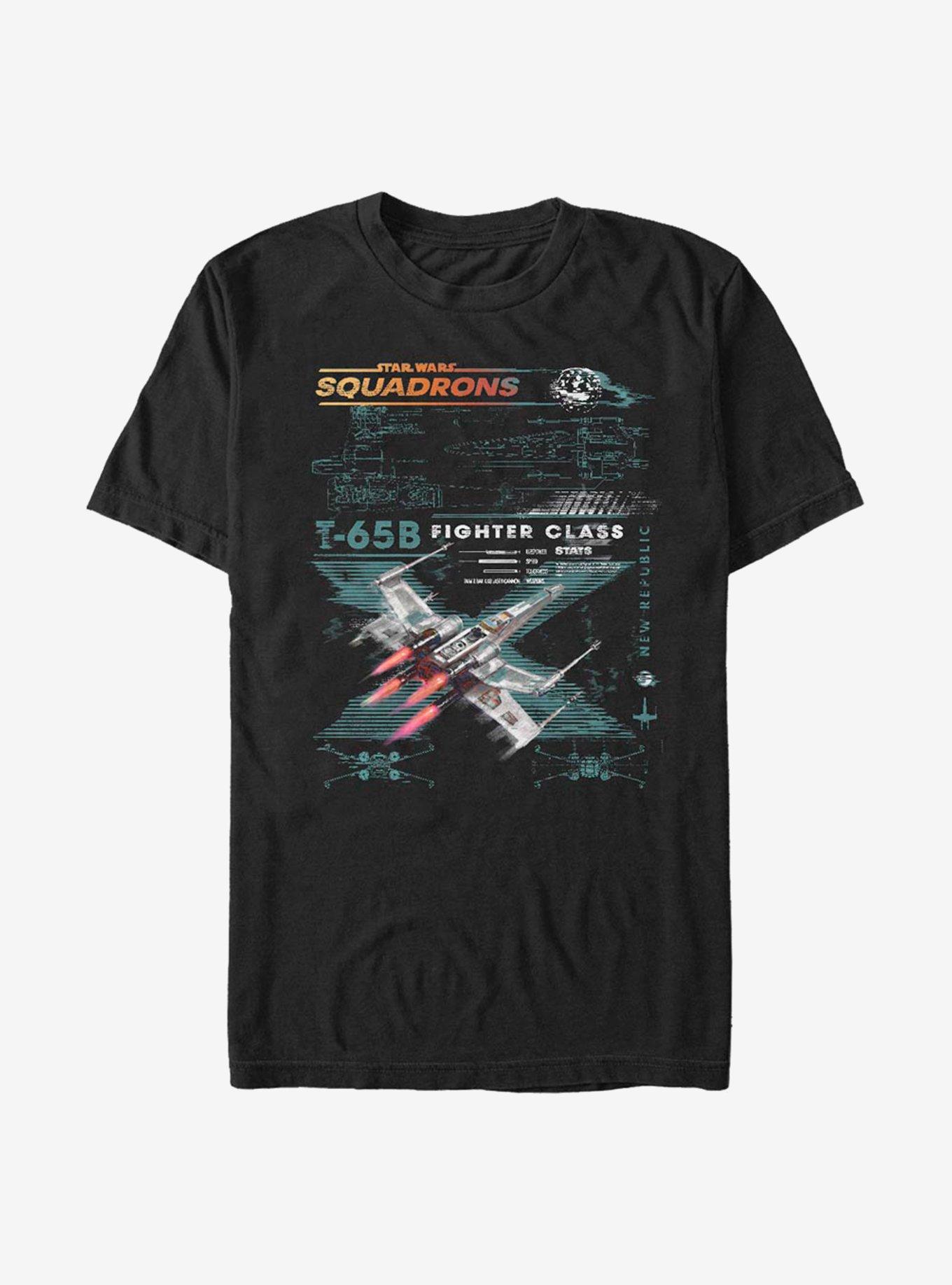 Star Wars X-Wing Squad Scheme T-Shirt, BLACK, hi-res