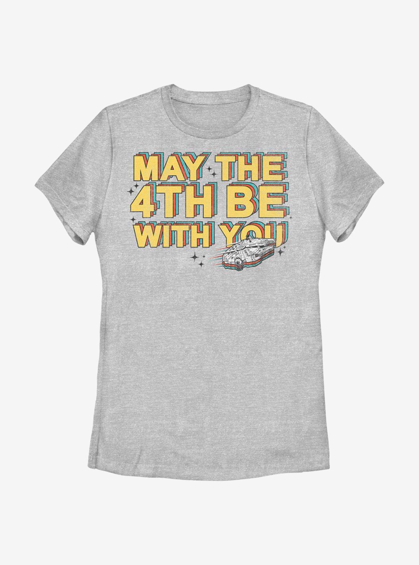 Star Wars May The 4th Be With You Big Letters Womens T-Shirt, ATH HTR, hi-res