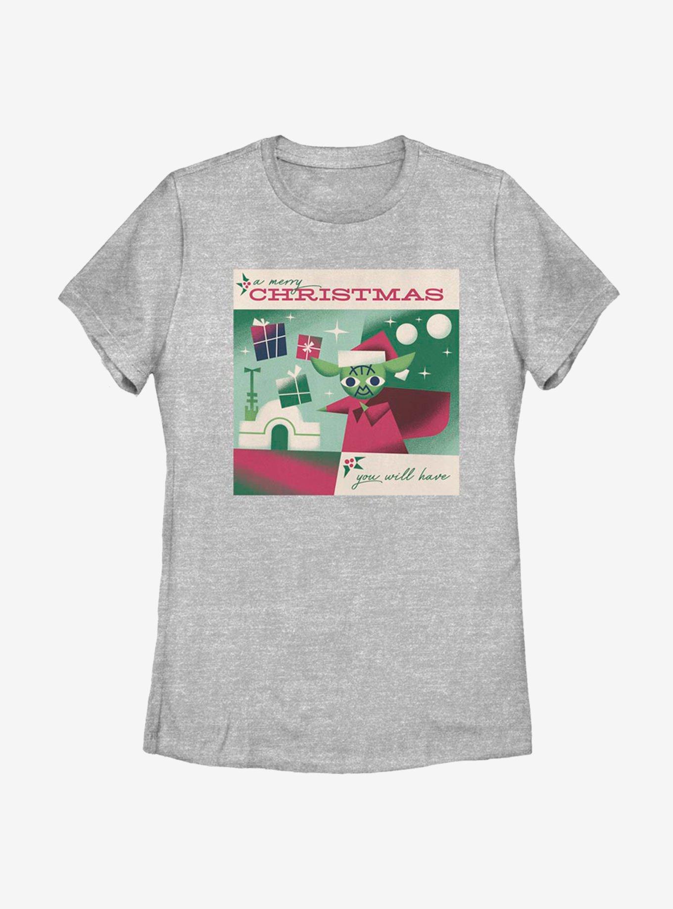 Star Wars Merry Yoda Christmas Womens T-Shirt, , hi-res