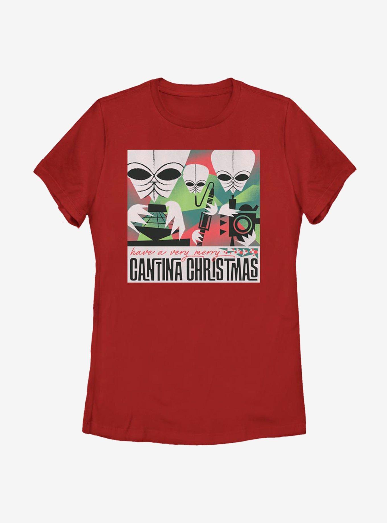 Star Wars Cantina Christmas Womens T-Shirt, RED, hi-res