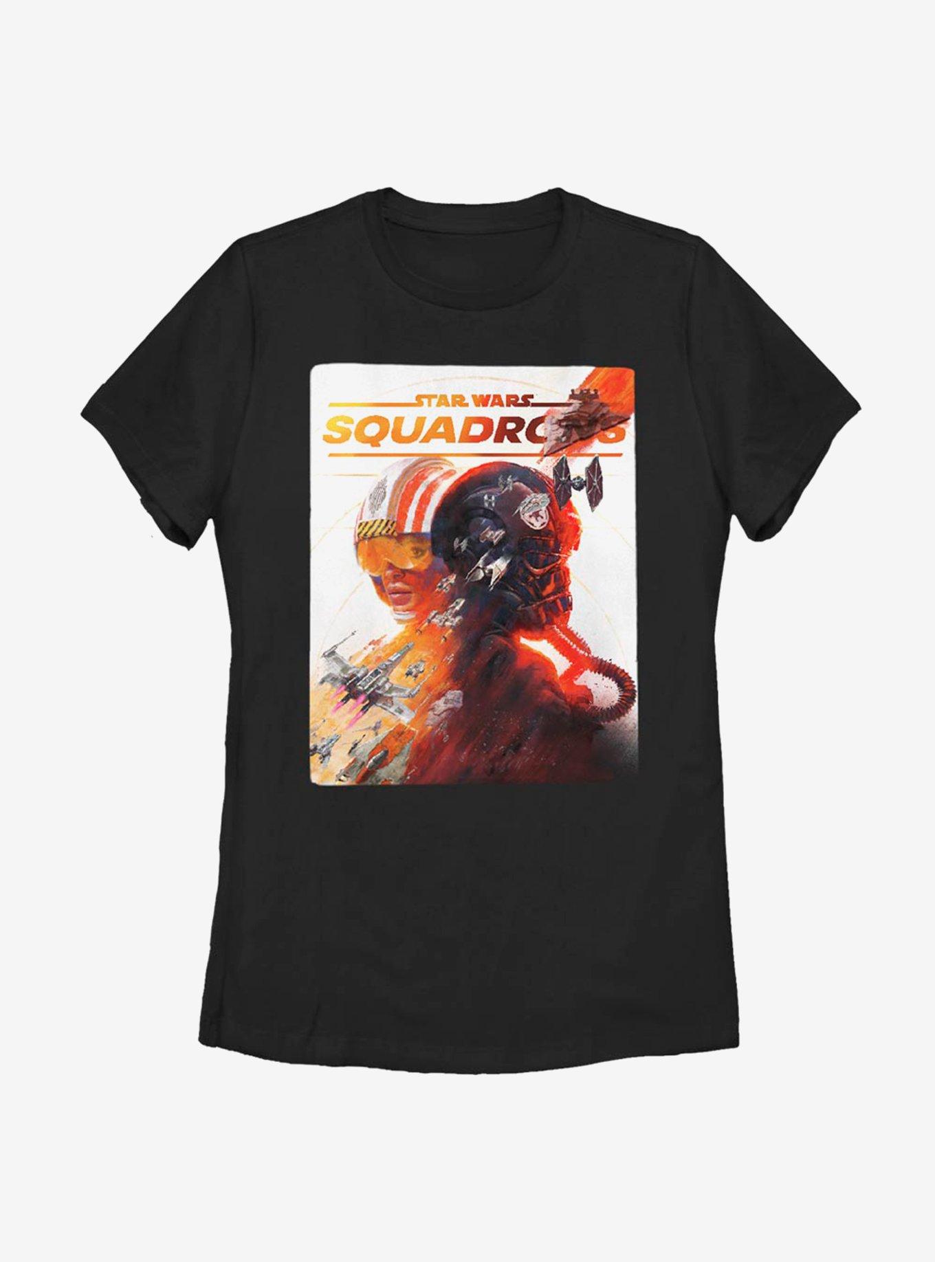 Star Wars Squadrons Poster Womens T-Shirt, BLACK, hi-res