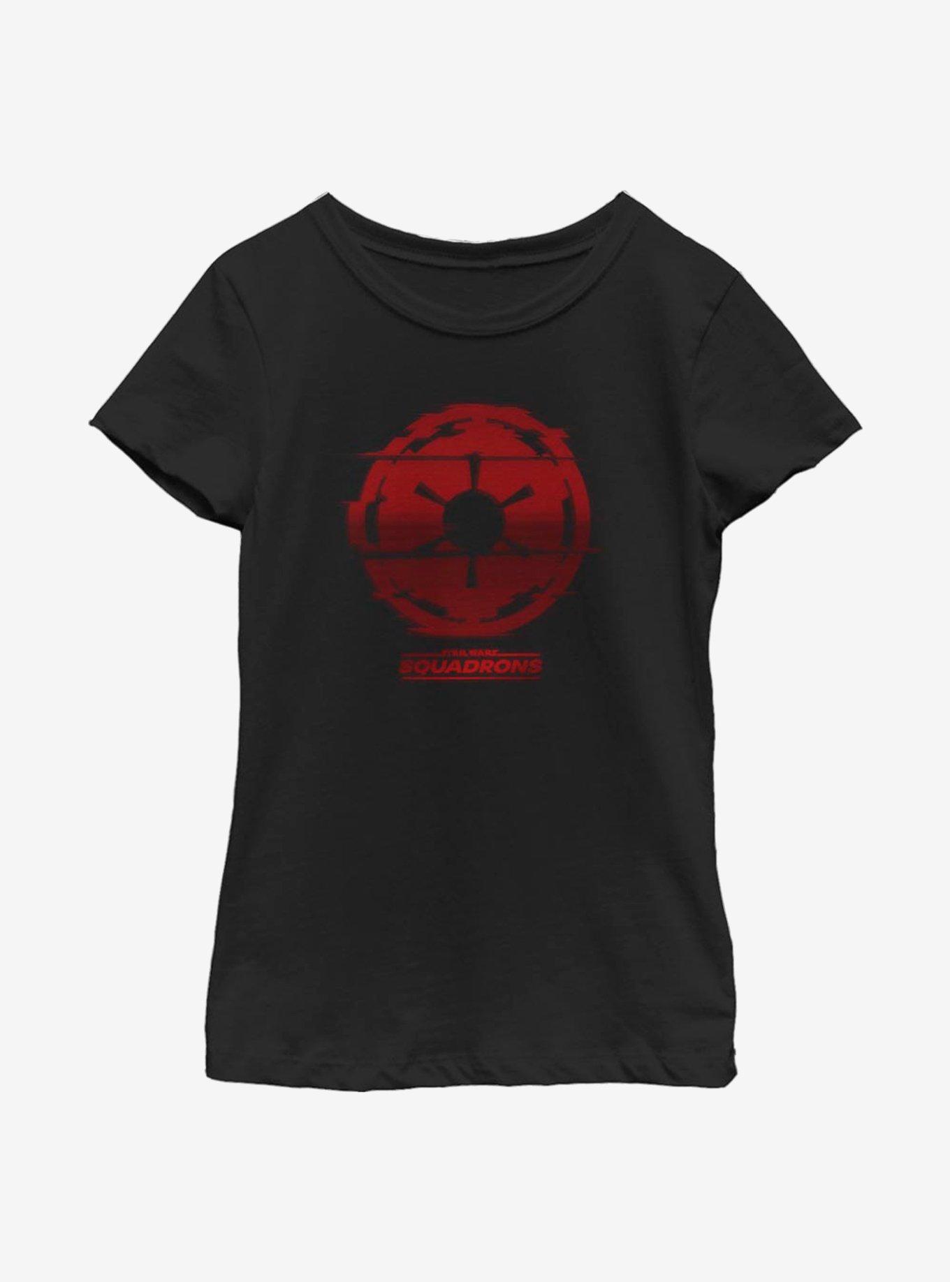 Star Wars Empire Glitch Youth Girls T-Shirt, BLACK, hi-res