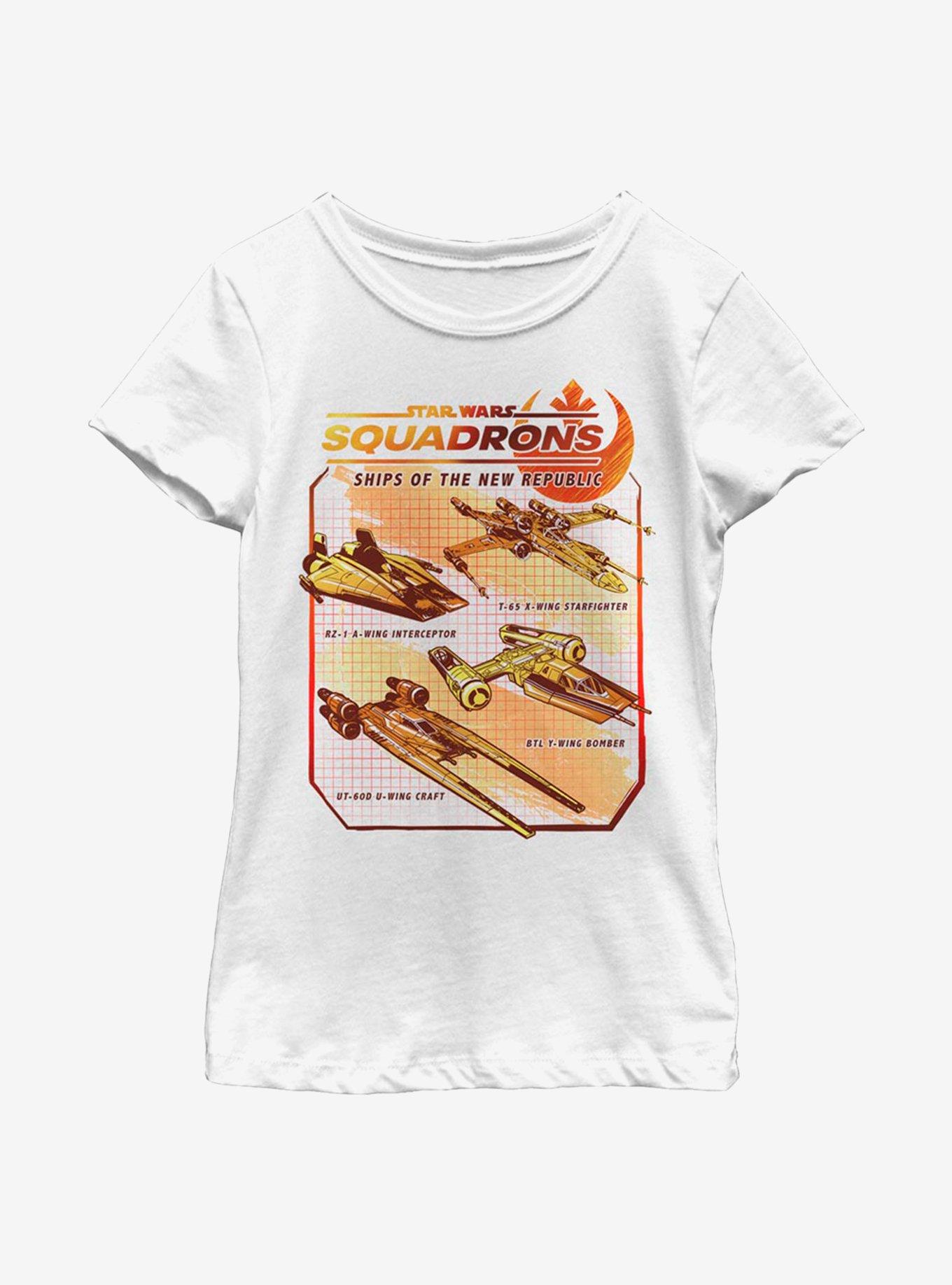 Star Wars Squadrons Rebel Ships Youth Girls T-Shirt, , hi-res