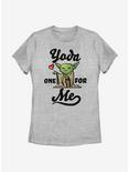 Star Wars One For Me Yoda Heart Womens T-Shirt, ATH HTR, hi-res