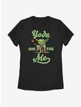 Star Wars Yoda One For Me Tiny Heart Womens T-Shirt, BLACK, hi-res