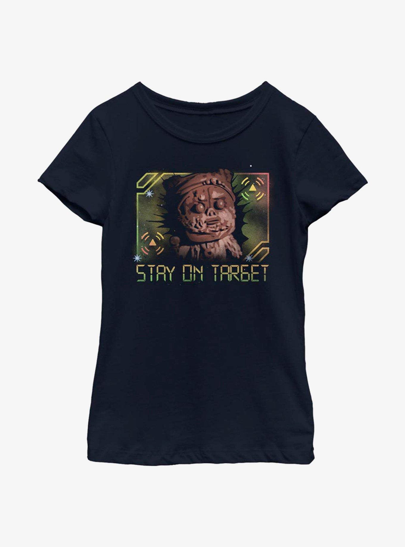 Star Wars Stay On Target Youth Girls T-Shirt, NAVY, hi-res