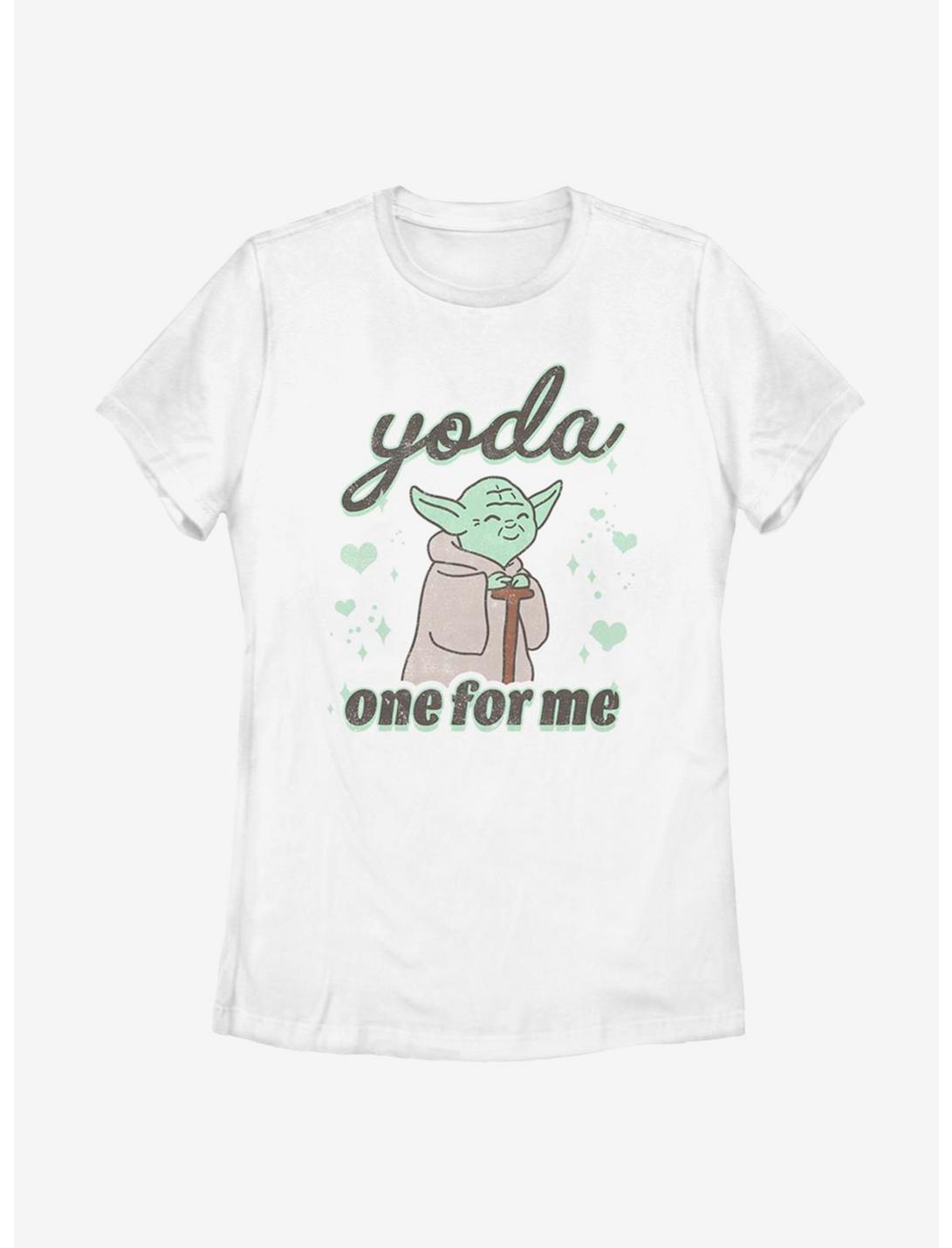 Star Wars Yoda One For Me Cute Womens T-Shirt, WHITE, hi-res